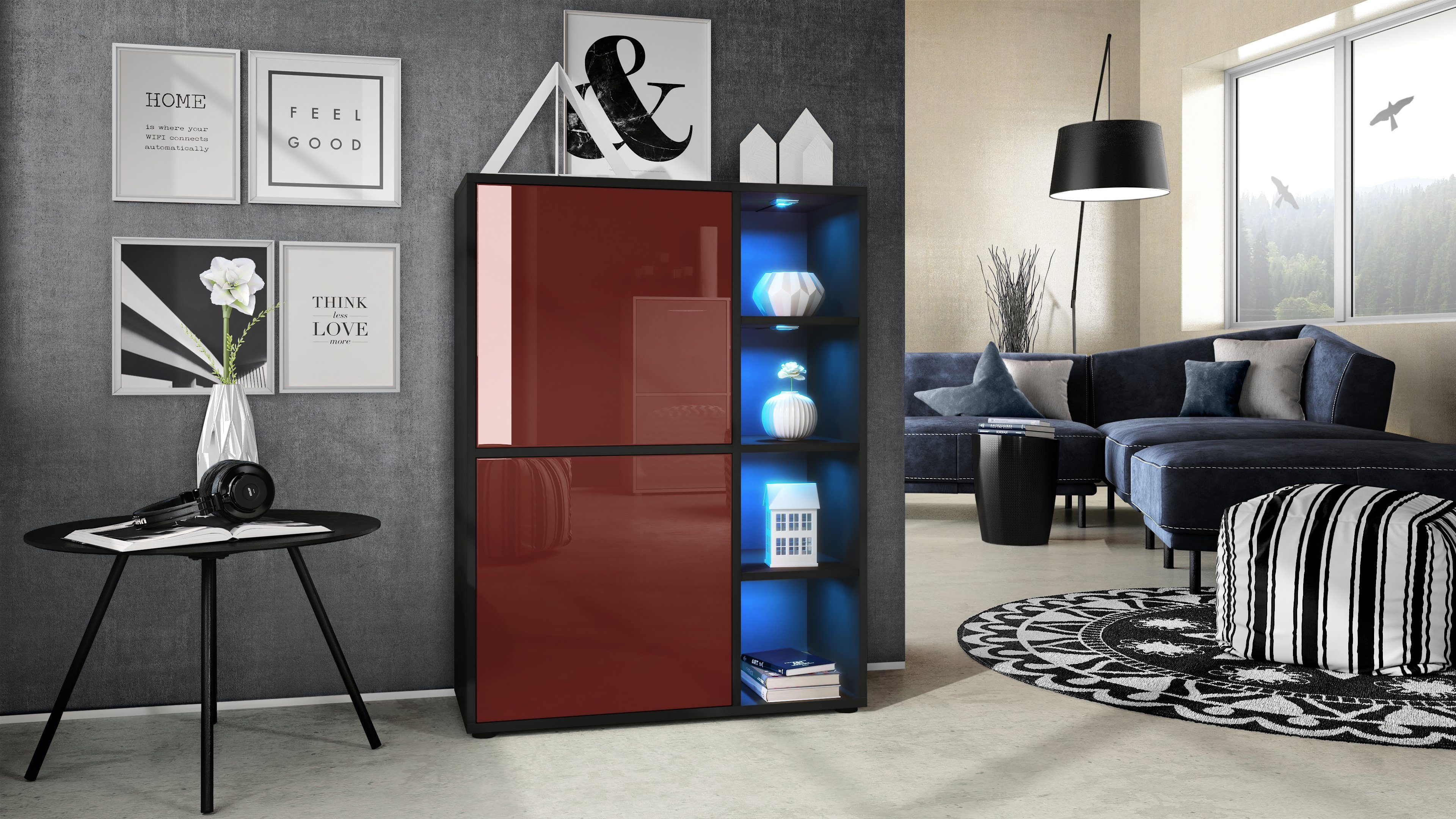 Vladon Highboard Cuba (Anrichte mit 2 günstig online kaufen