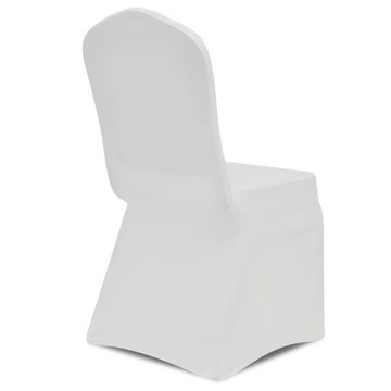 Hussen-Set Stretch Stuhlbezug 4 Stück Weiß, vidaXL