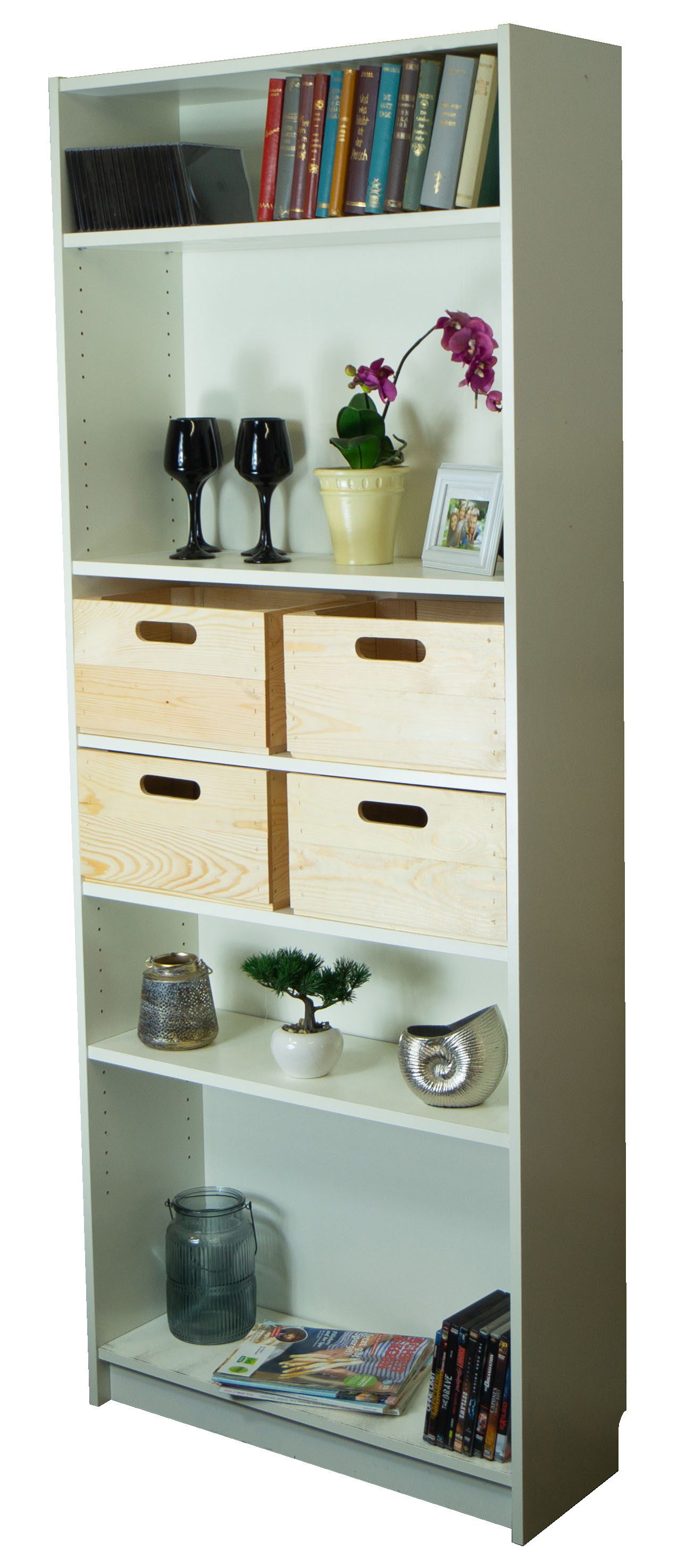 Kistenkolli Altes Land Allzweckkiste 4er Set Holzkiste in natur kleine Einschubkiste Schublade passend für (Spar-Set, 1er Set)