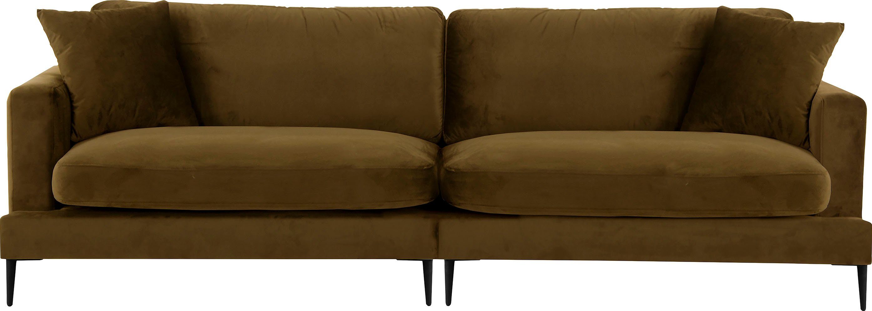 Leonique Big-Sofa Cozy, mit losen Kissen und Metallbeinen
