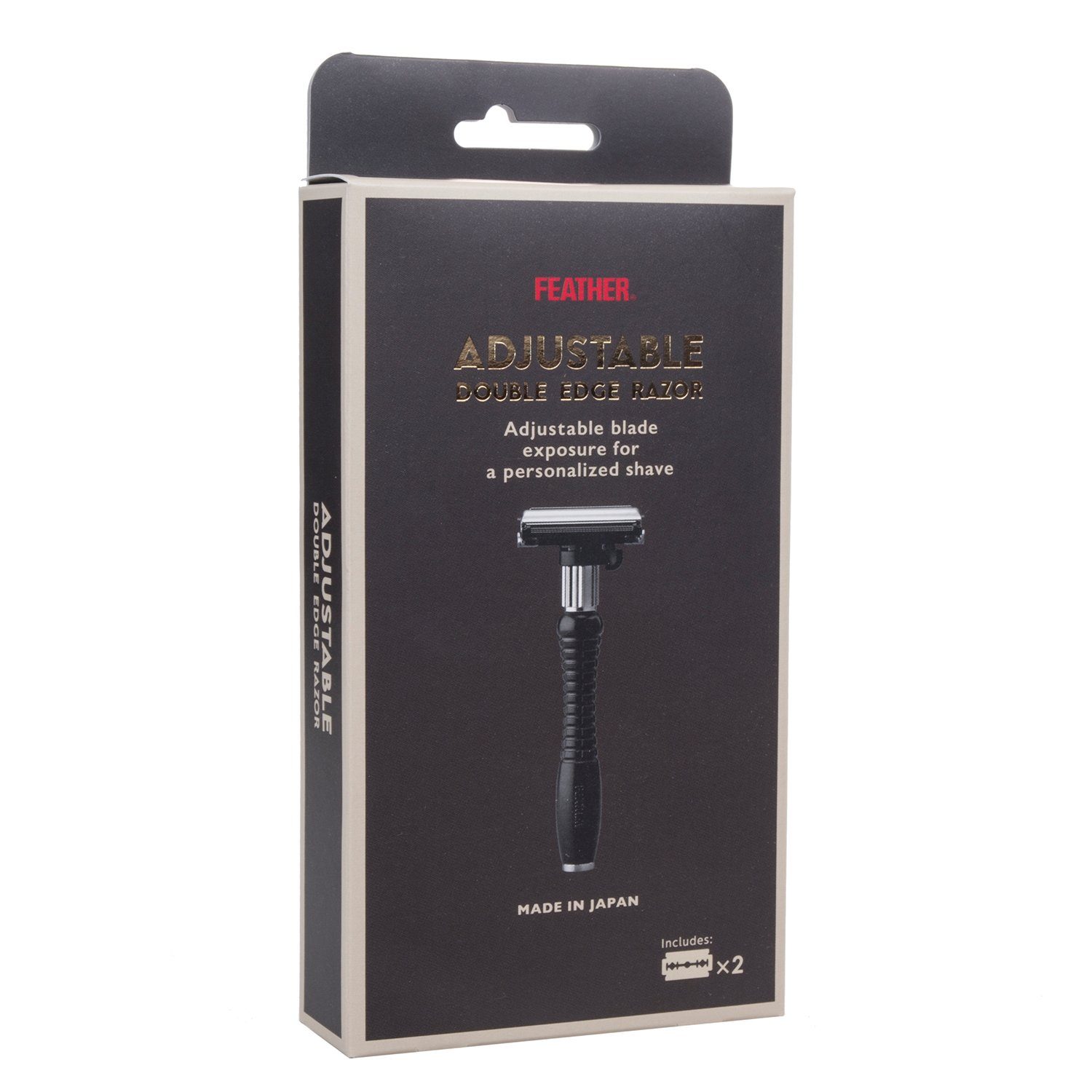 Feather Rasierhobel DER-A, 1-tlg., Rasierklinge-Rasierer mit Klingen