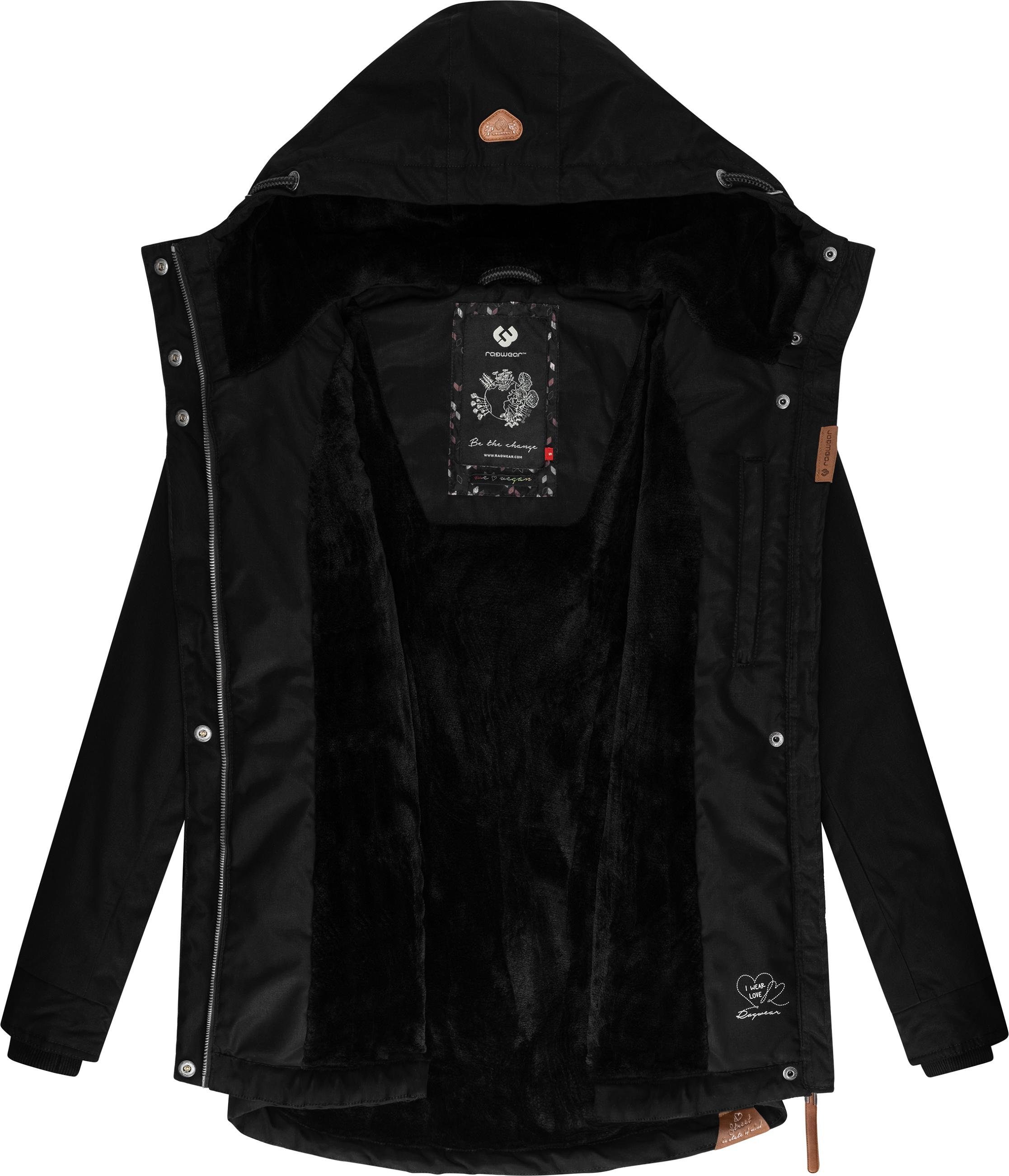 Ragwear Winterjacke Monade Damen Winterparka mit Kapuze und m. Fleece gefüttert – Bild 5 von 5