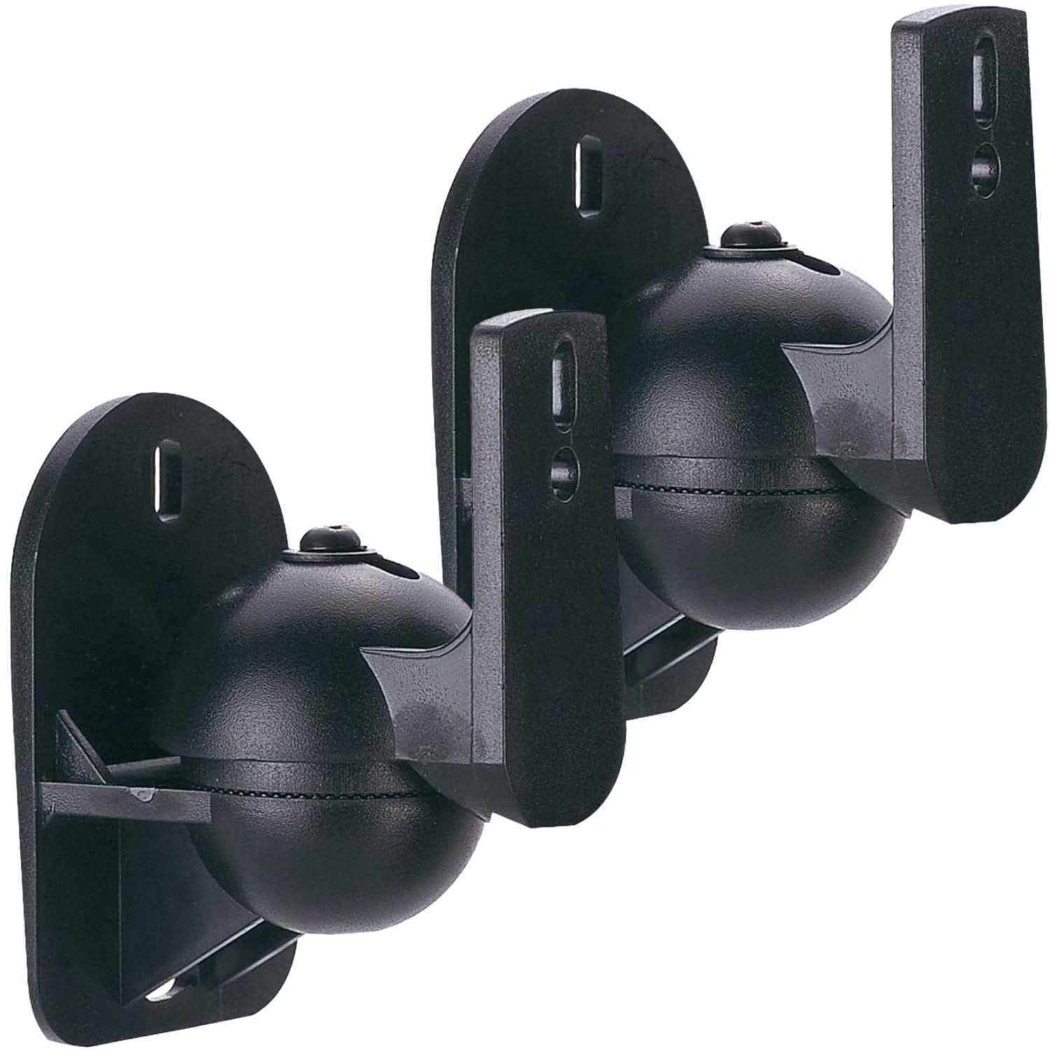 Schwaiger Lautsprecher-Wandhalterung 2x Lautsprecher-Halterung Paar verstellbar Schwarz, (2-tlg., Wand-Halterung Boxen Wand-Halter Lautsprecher-Wandhalterung)