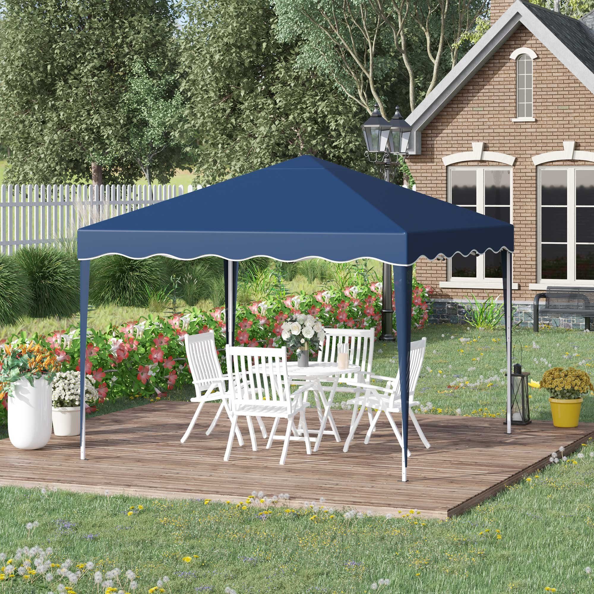 Outsunny Faltpavillon Gartenpavillon, faltbar, höhenverstellbar, UV-Schutz, günstig online kaufen