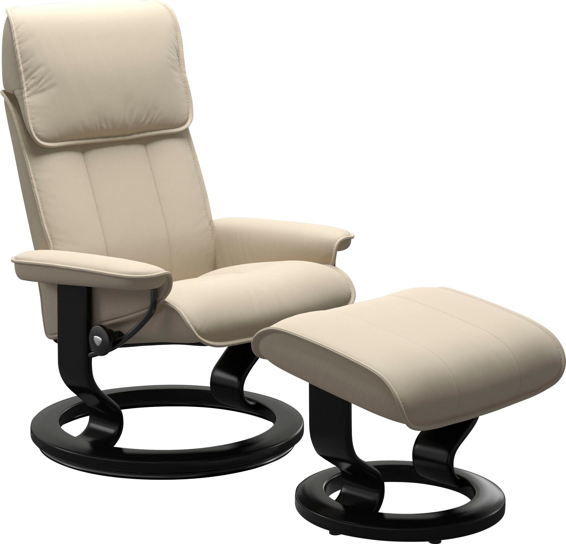 Stressless® Relaxsessel Admiral (Set, Relaxsessel inkl. Hocker), mit Classic Base, Größe M & L, Gestell Schwarz