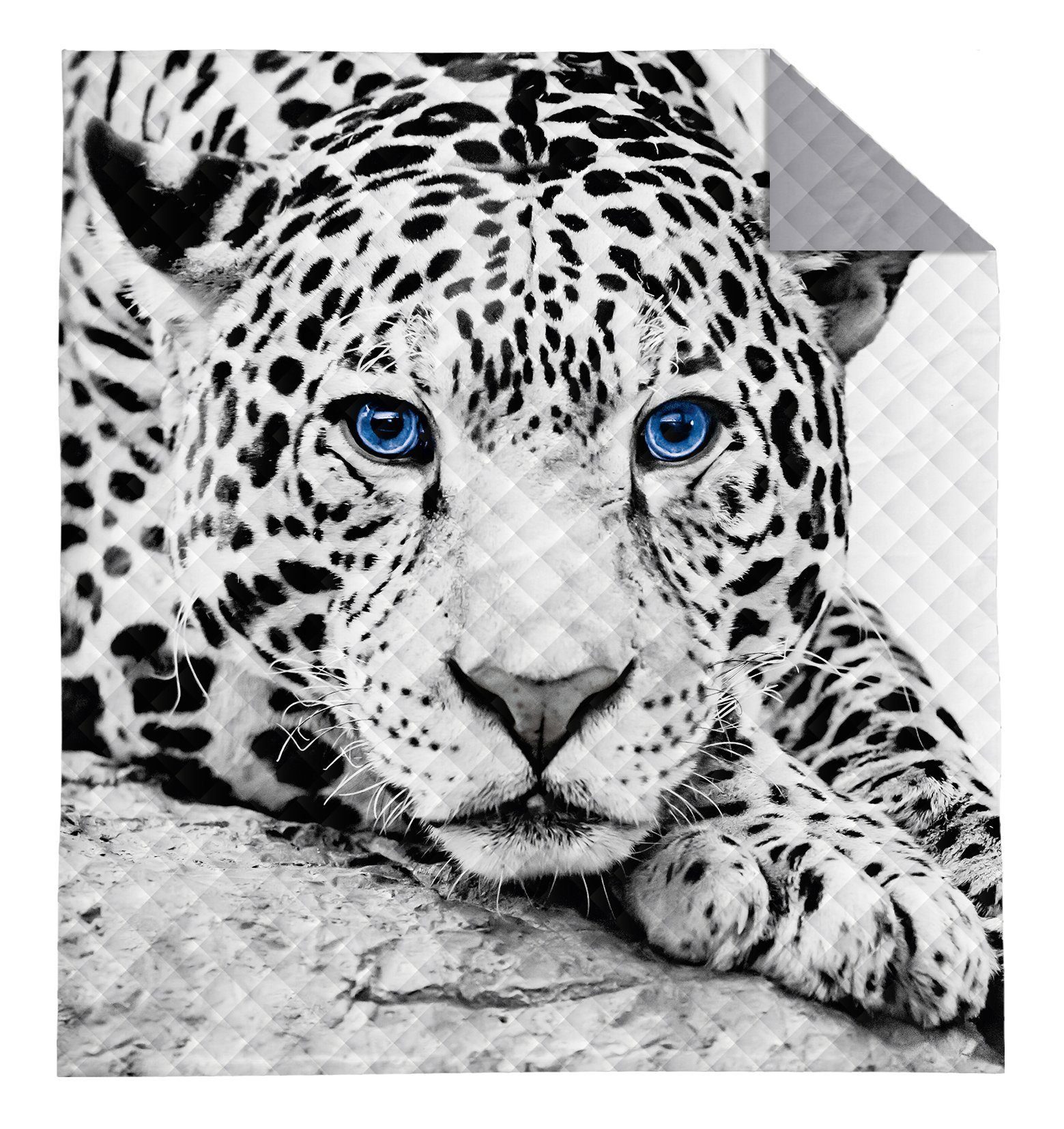 Tagesdecke Tagesdecke Leopard Grau Bettüberwurf Tagesbettdecke Überwurf für Bett, Carpe Sonno, Tagesdecke 170 x 210 kuschelig Überwurfdecke