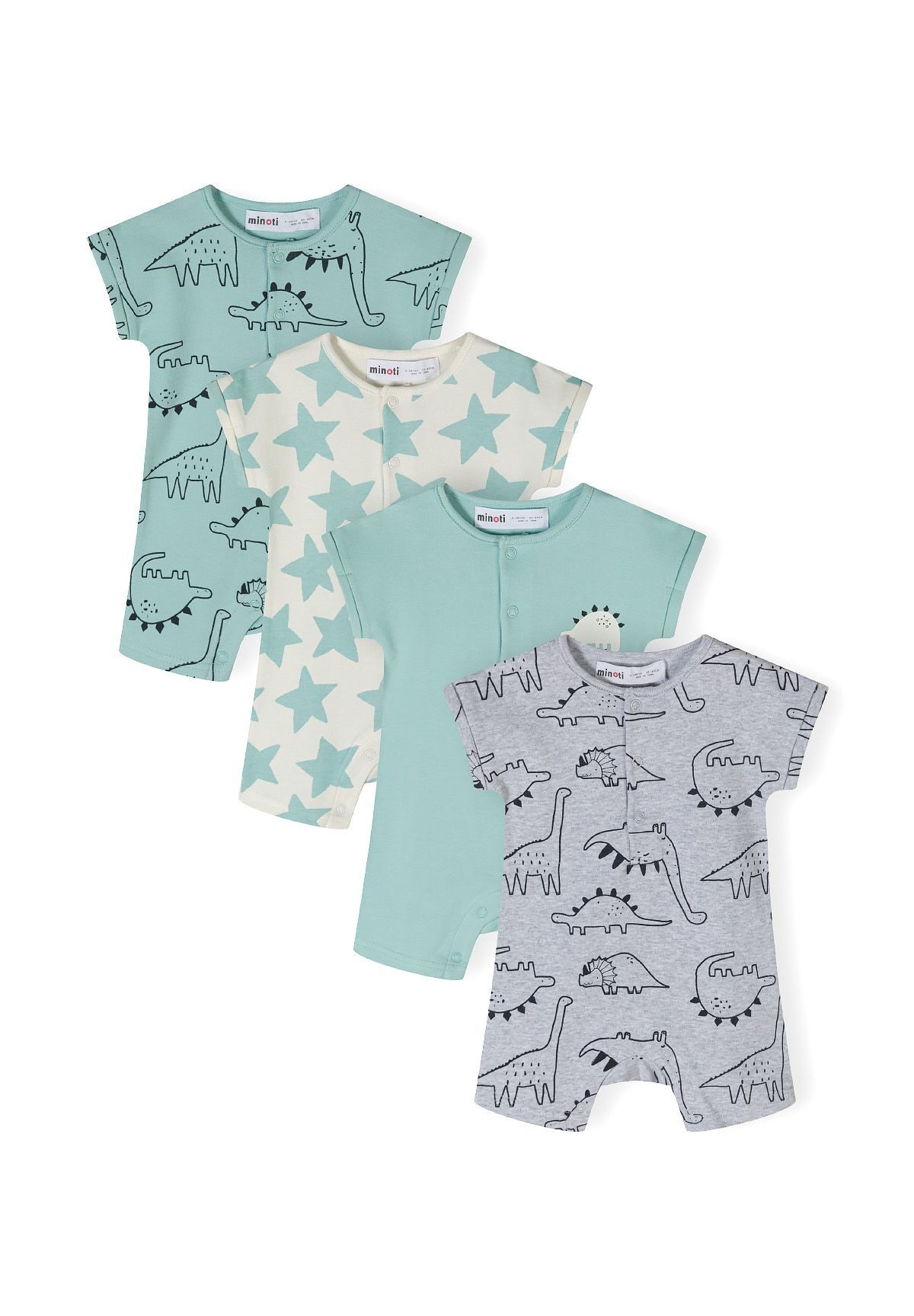 Schlafoverall Kurzarm-Strampler im 4-er Pack (0-24m)