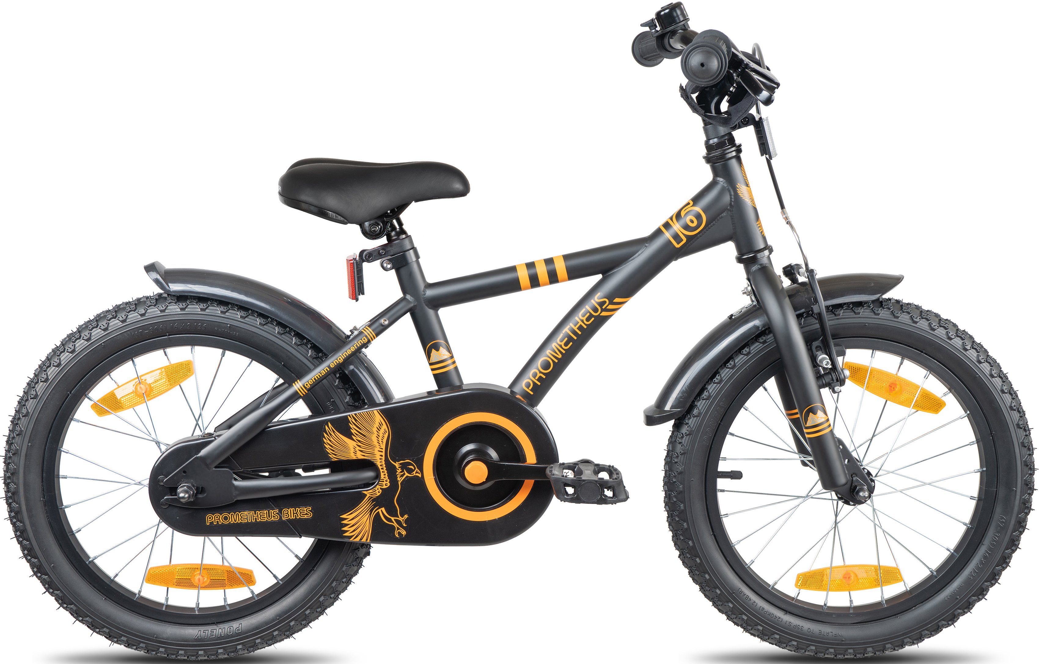 PROMETHEUS BICYCLES Kinderfahrrad BLACK Hawk, 1 Gang, ohne Schaltung