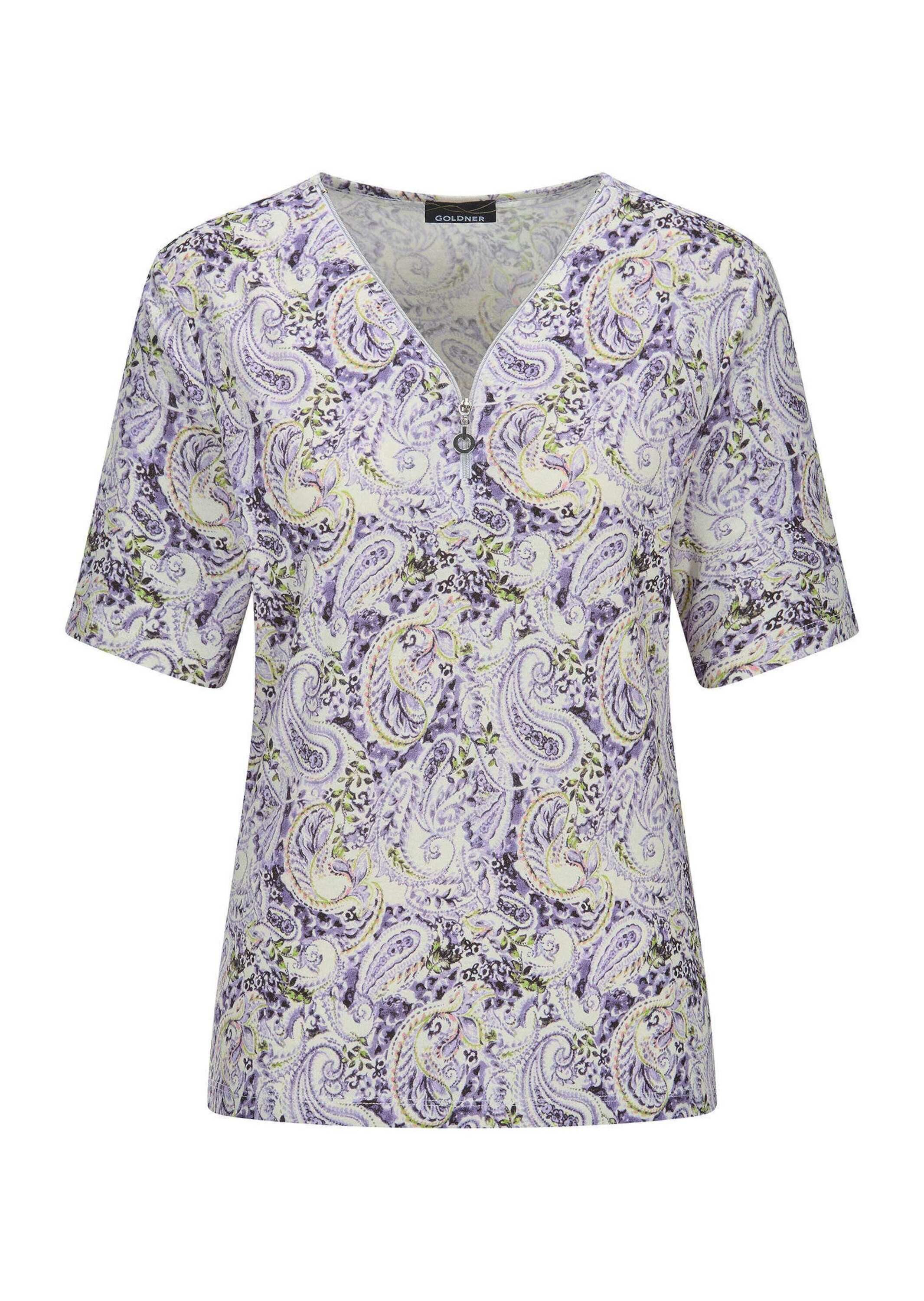 Print-Shirt Viskoseshirt mit Paisley-Muster