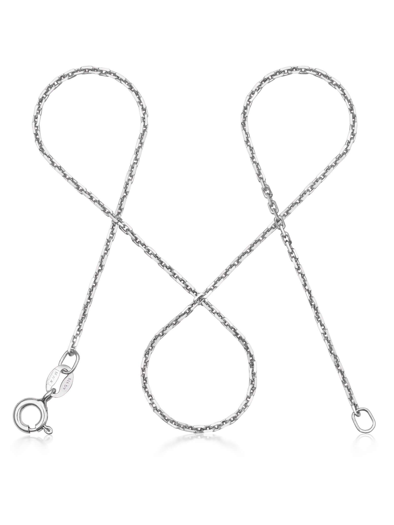 modabilé Silberkette Ankerkette DELICATE, Halskette Damen 40cm, 1,55mm, Kette ohne Anhänger Sterling Silber 925