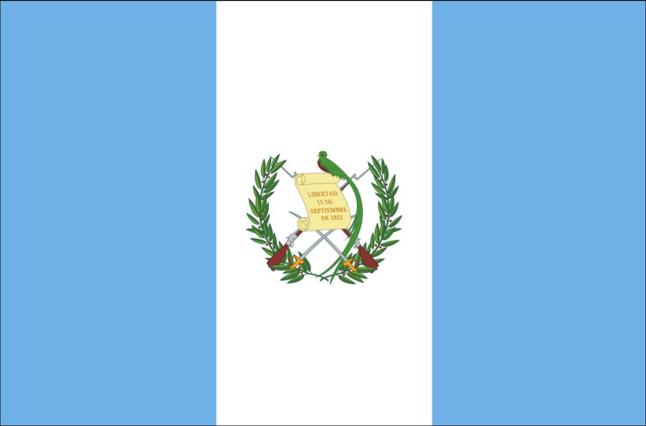flaggenmeer Flagge Guatemala mit Wappen g/m² 80