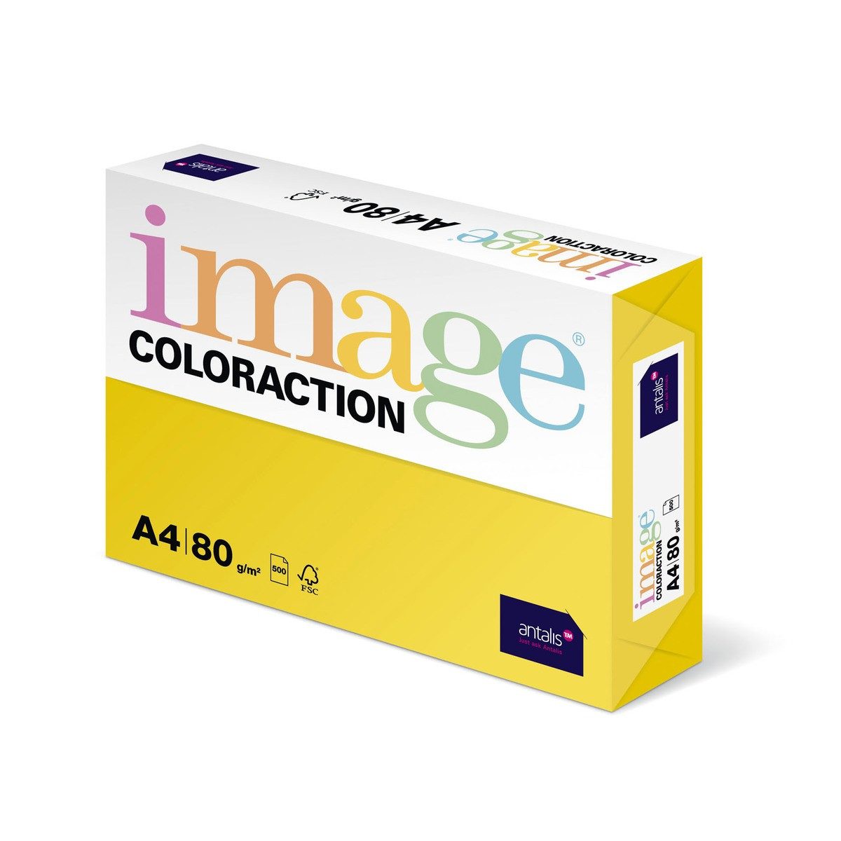 ANTALIS Kopierpapier Kopierpapier image COLORACTION 80g/m² kanariengelb DIN A4 500 Blatt