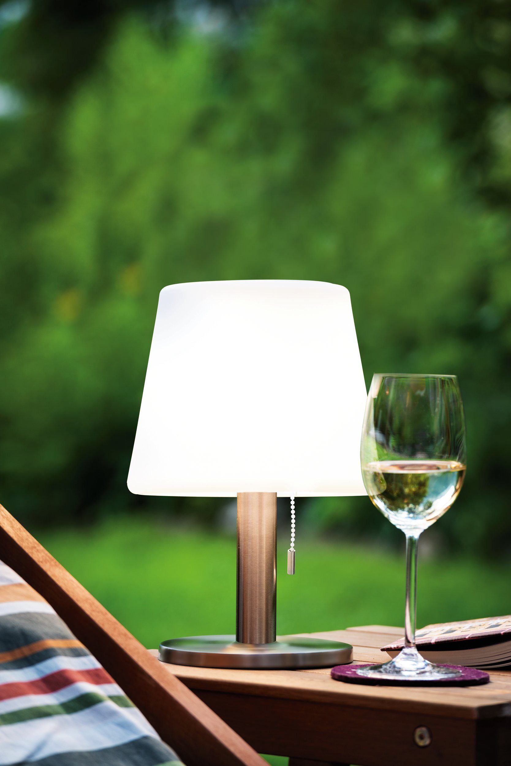 EGLO LED Solarleuchte Z_solar, Leuchtmittel inklusive, Solarlampe, Ø 20 cm, Silber und Weiß, Outdoor Lampe