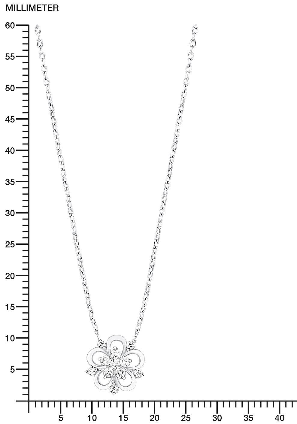 Amor Kette mit Anhänger Blume, mit Zirkonia (synth)