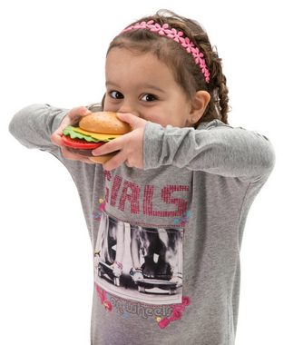 dantoy Kinder-Grill Dantoy 4600 BBQ Burger und Hotdog Set Spielzeug Grill Spiel-Essen Kinder-Küche, (Set, 19-tlg), Made in Denmark
