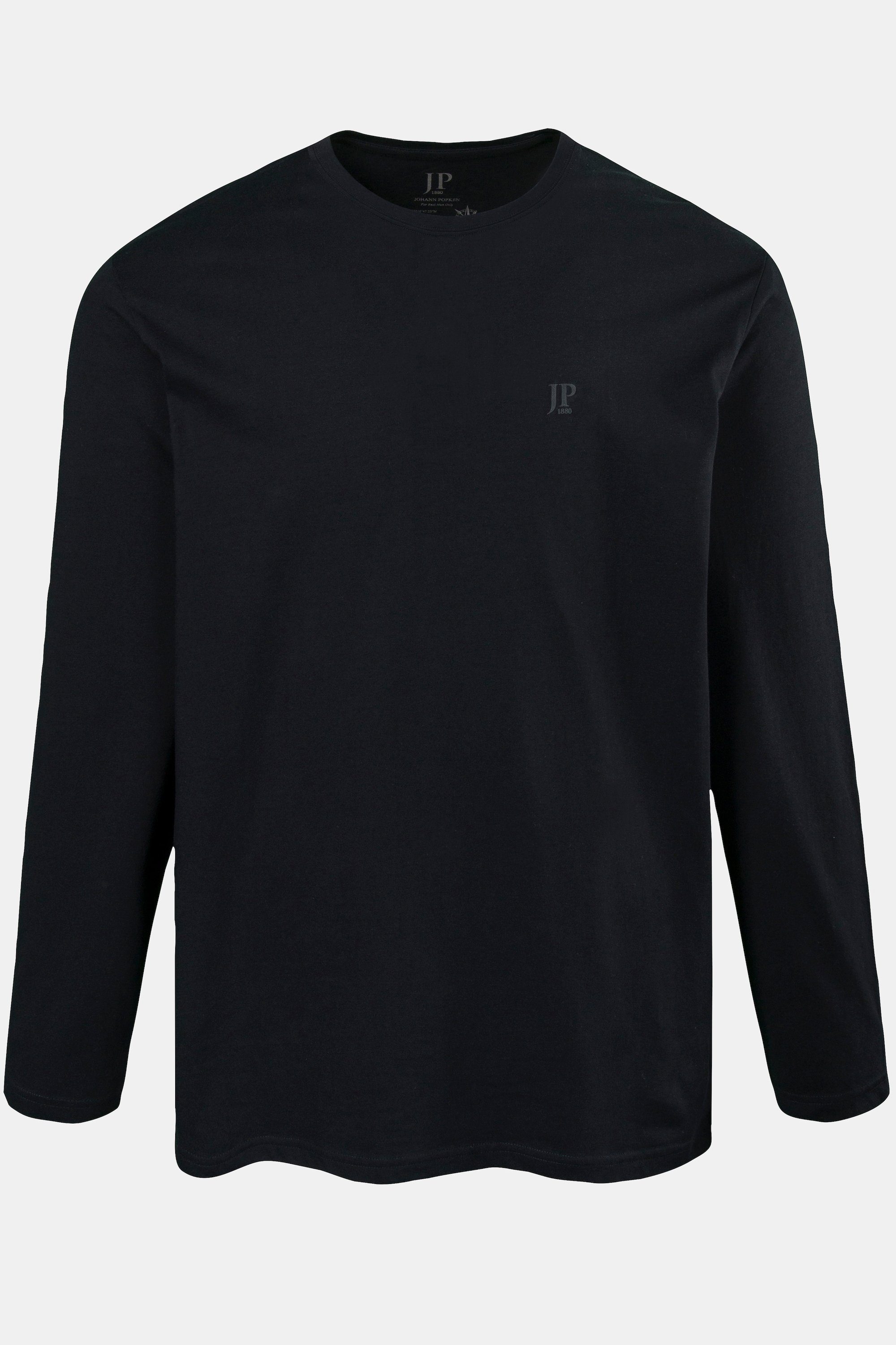 Langarmshirt JP1880 T-Shirt schwarz 8XL bis Basic