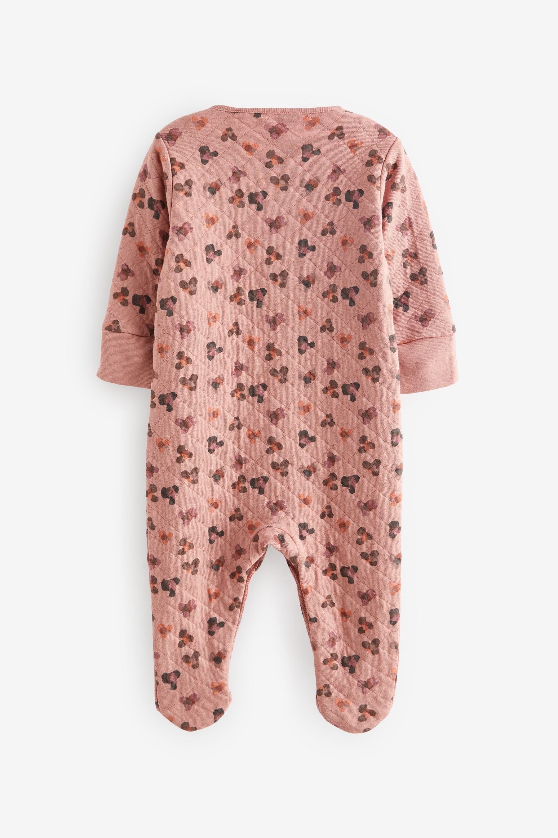 Leopardenmuster (1-tlg) Gesteppter Pink Schlafoverall mit Baby-Schlafanzug Next