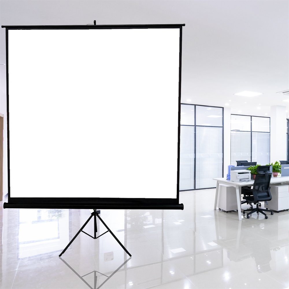 Melko Mobile Beamerleinwand mit Stativ Heimkino HD Präsentationswand 152CM Stativleinwand (Stativ)