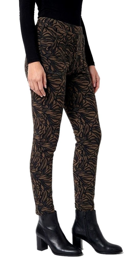 dy_mode Thermohose Damen Thermohose Gefütterte Schlupfhose Winterhose Thermoleggings Middel Waist, mit Innenfutter, mit elastischem Bund