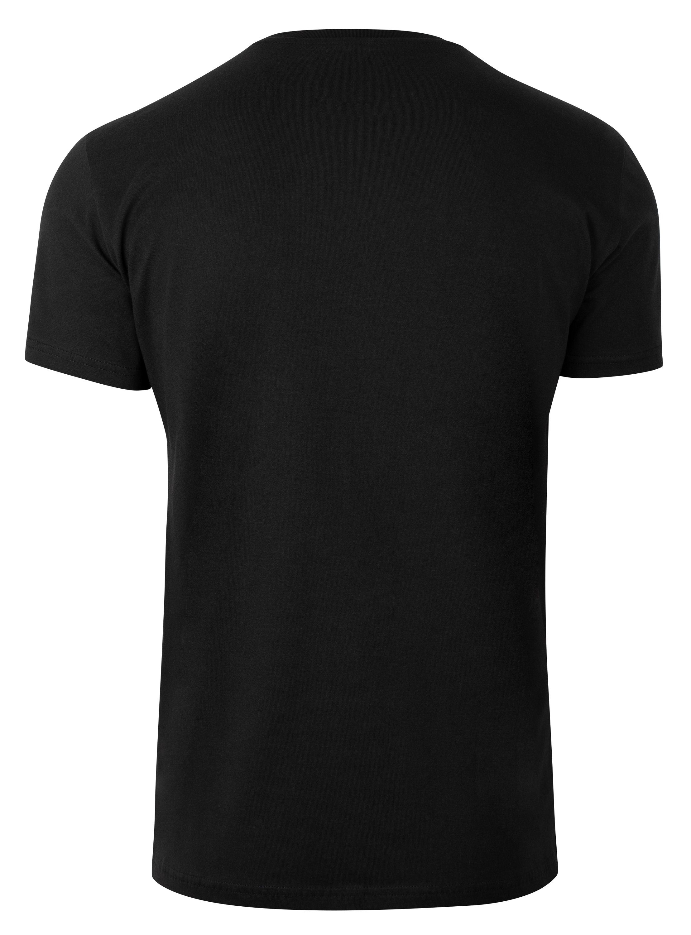 Cotton Schwarz O-Neck T-Shirt Prime® Tee -