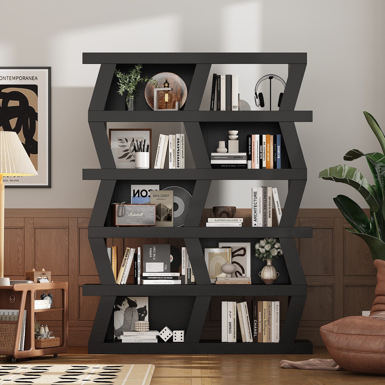 FUFU&GAGA Bücherregal Vitrine mit offenen Fächern, günstig online kaufen