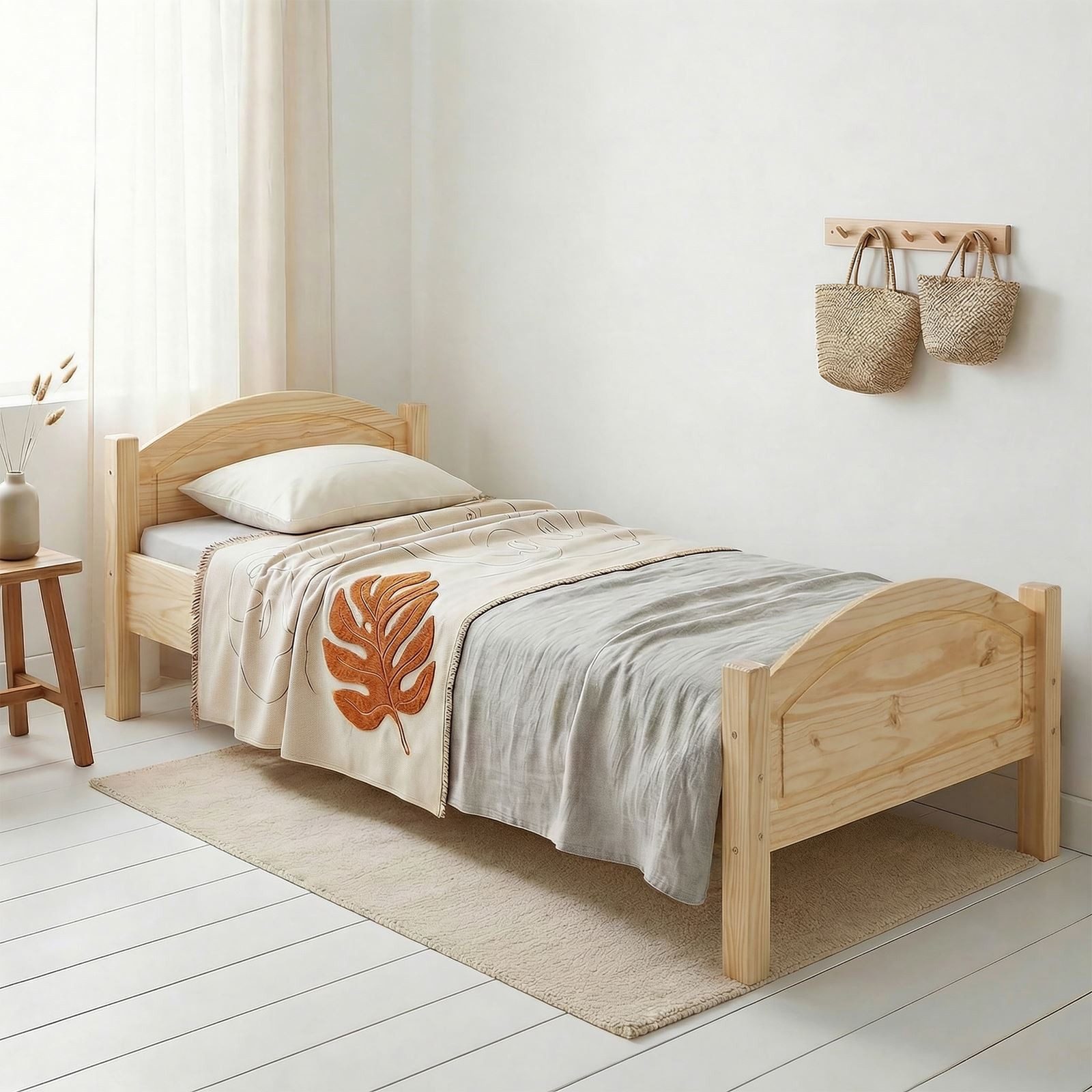 IDIMEX Massivholzbett FLIMS, Massivholzbett Bettgestell Landhausbett Doppelbett Einzelbett Kiefer