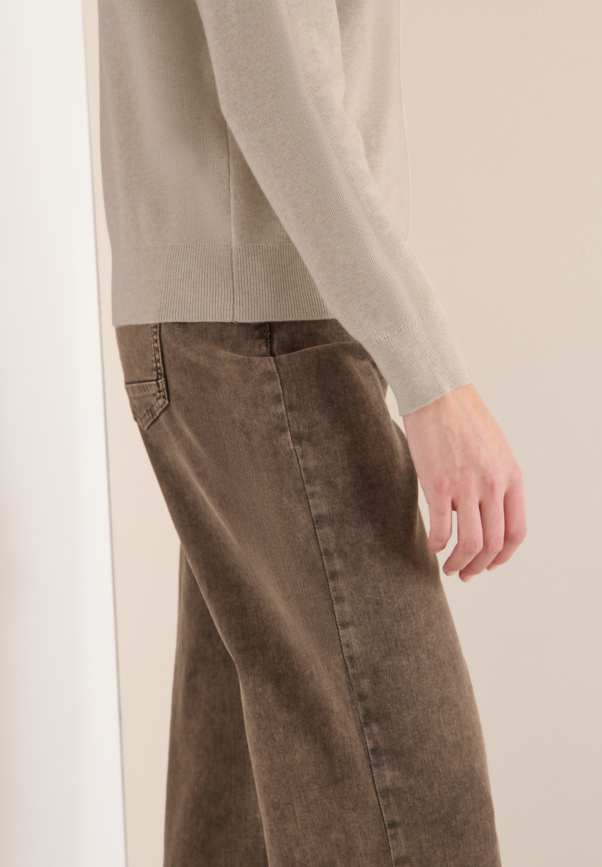 CECIL Strickpullover Sweatshirt mit Rundhals