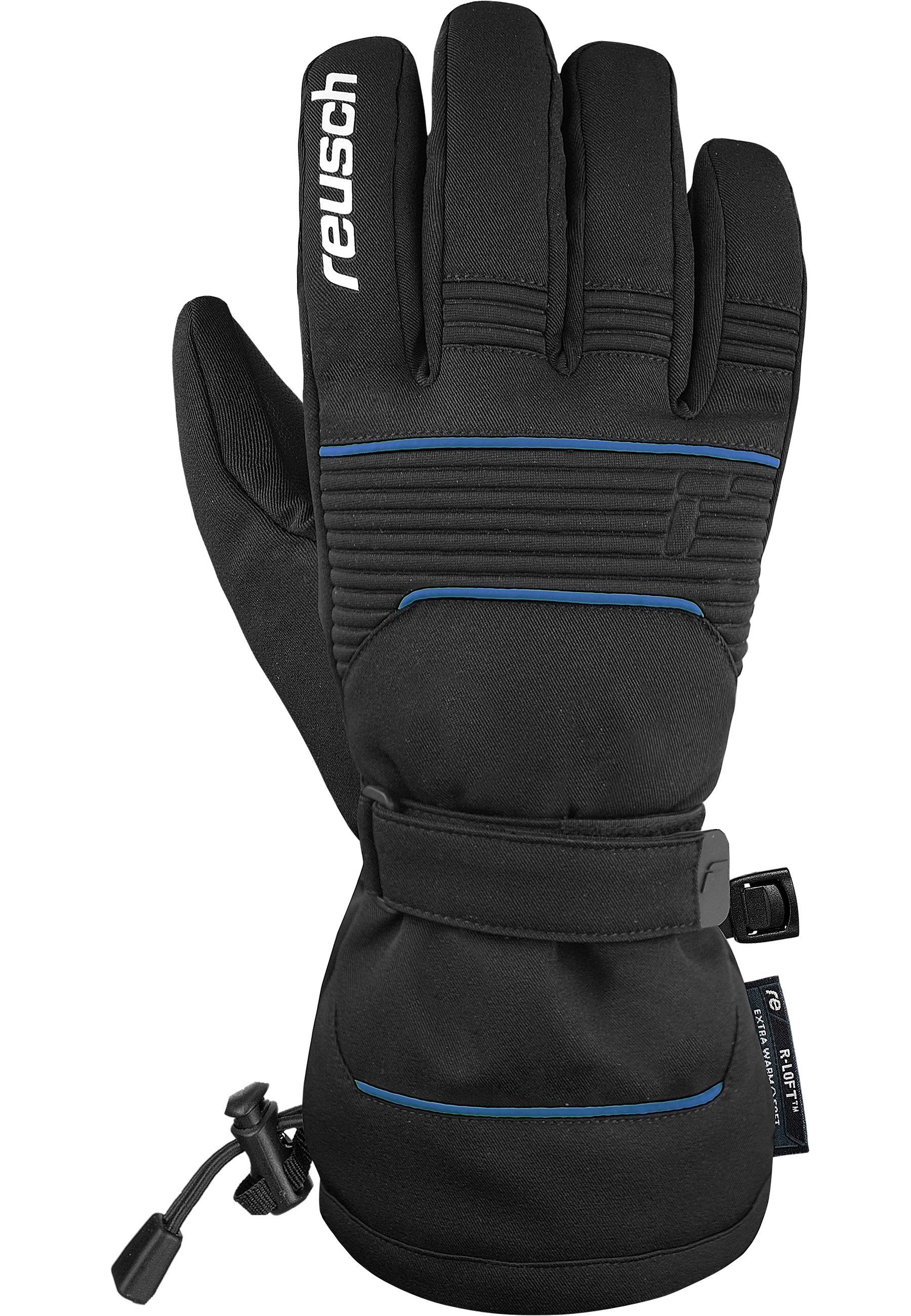 in R-TEX® Skihandschuhe Reusch sportlichem Crosby blau-schwarz XT Design
