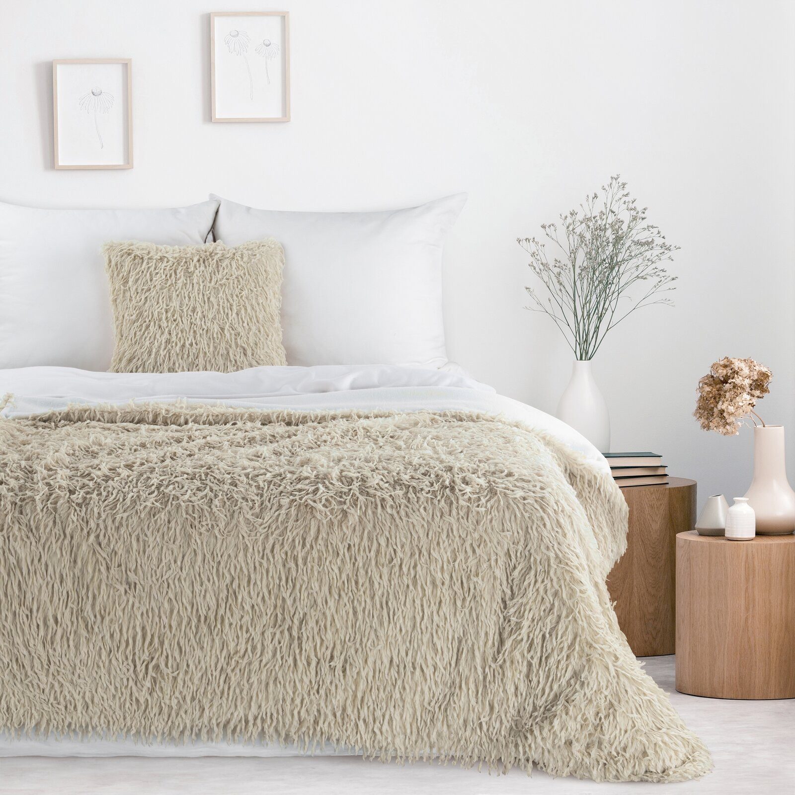 Wohndecke Flauschige Decke ADORE 130x170 cm, Eurofirany, Weiche Sofadecke, Felldecke, Flauschiger Überwurf