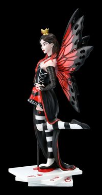 Figuren Shop GmbH Fantasy-Figur Elfen Figur - Queen of Hearts - Wonderland Fairies - Fantasy Deko Gothic