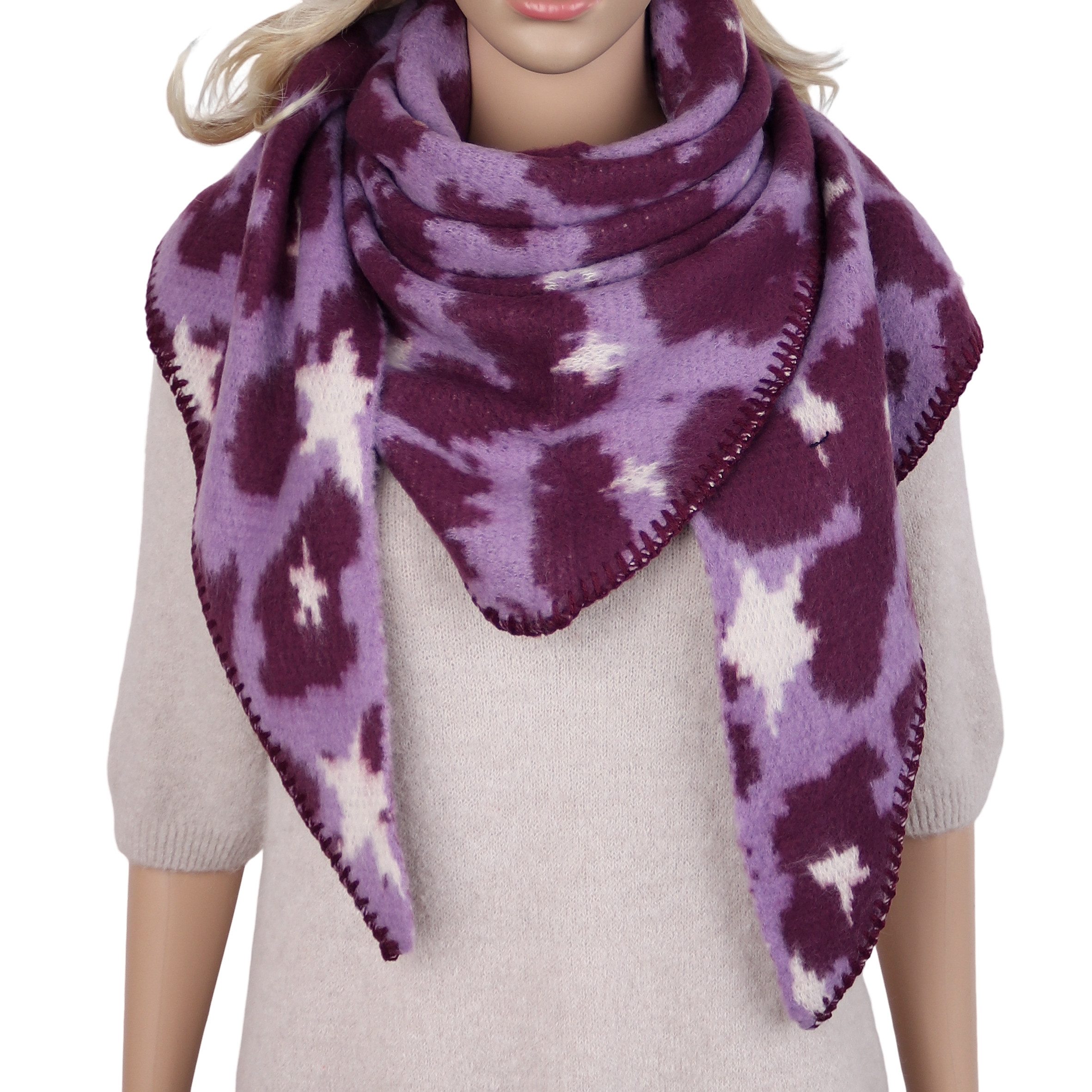 MIRROSI Dreieckstuch Damen weiches Viskose Tuch 80x170 cmmit Leo-Muster, (Neue Kollektion Herbst/Winter 2026), mit Leo-Muster, Animal-Print