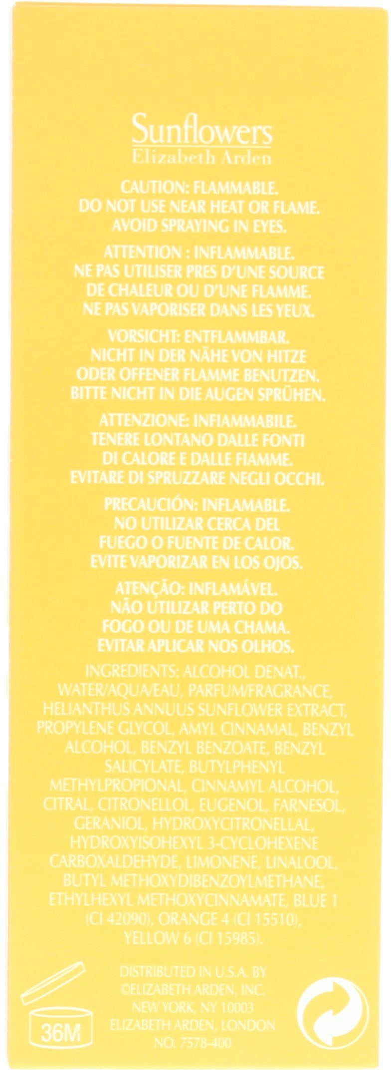 Elizabeth Arden Eau de Toilette Sunflowers, mit blumigem Akzent