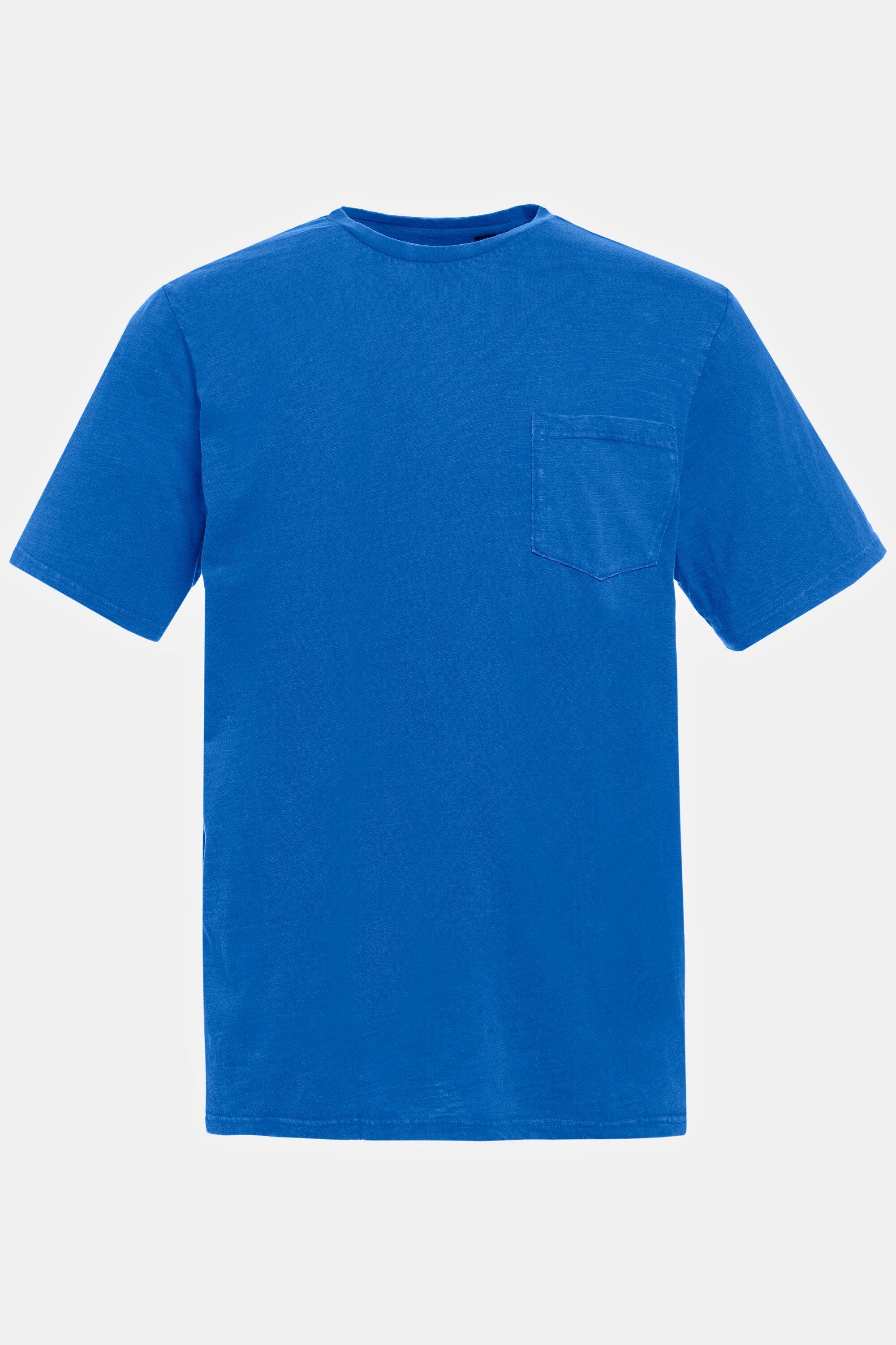 JP1880 T-Shirt T-Shirt Vintage Flammjersey clematisblau Halbarm Look