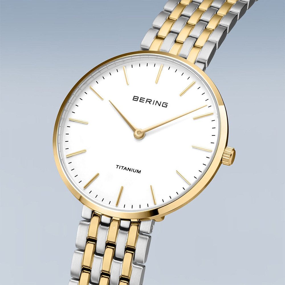 Bering Quarzuhr Bering Titanium gold glänzend günstig online kaufen