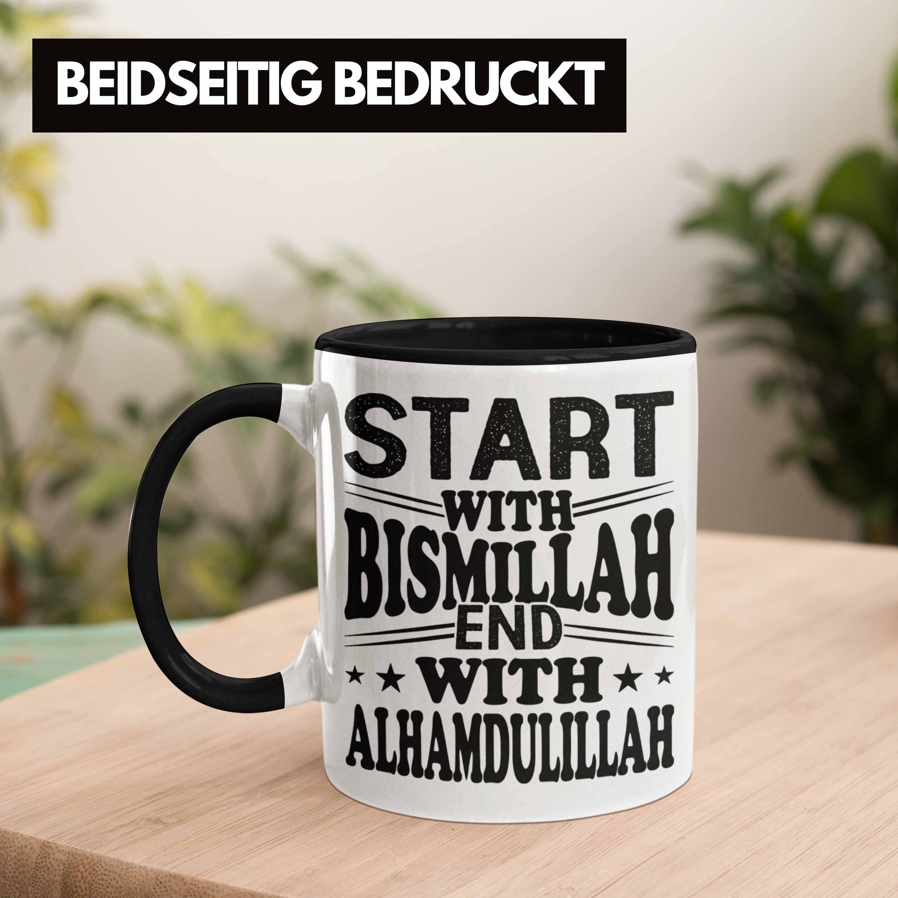 Geschenk Trendation Alhamdulillah Muslime Tasse Start Tasse Bismillah With End With Schwarz Gla