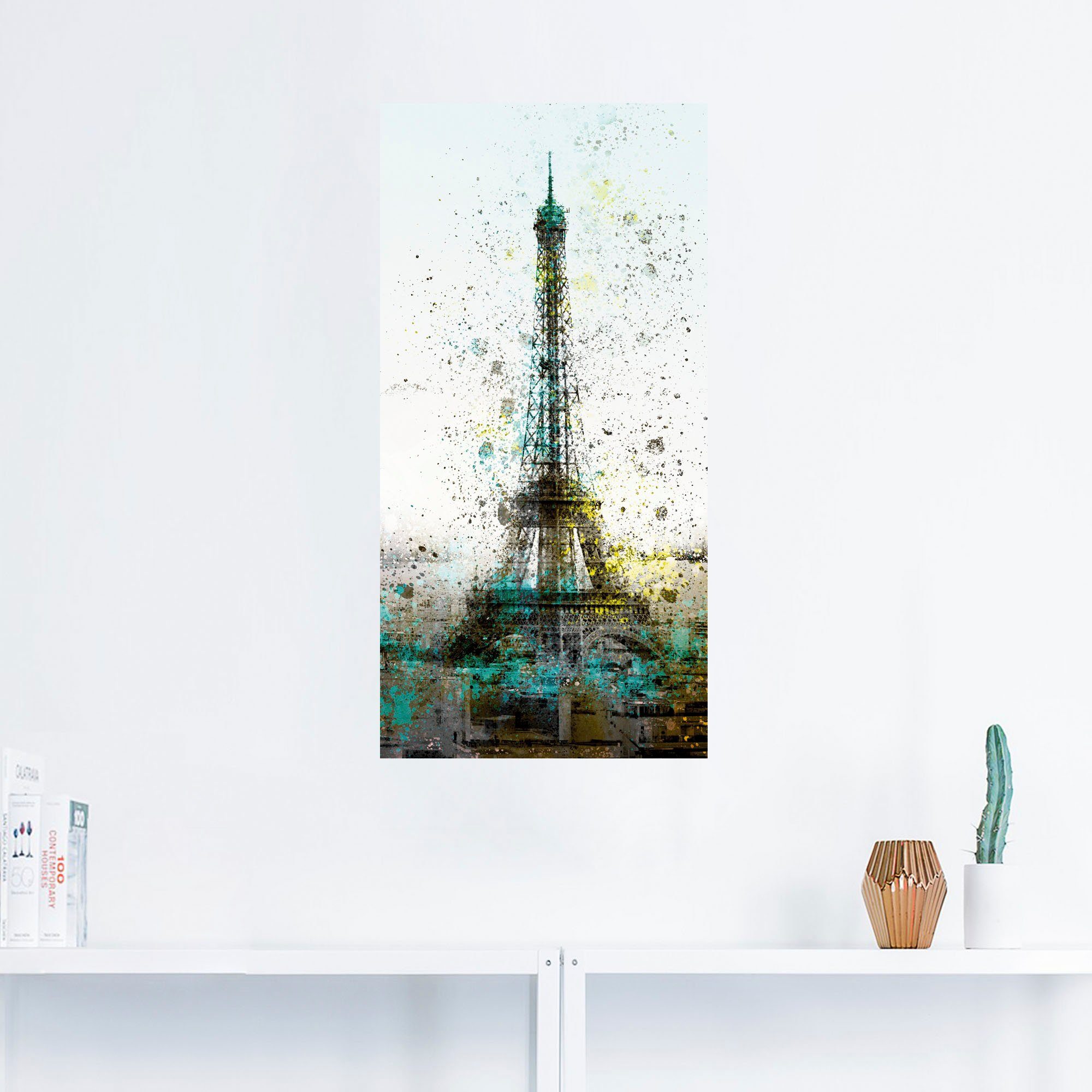 Artland Wandbild Poster Alubild, Gebäude Eiffelturm in Paris (1 Wandaufkleber versch. als Größen St), oder I, Leinwandbild