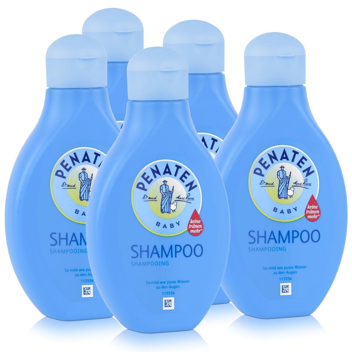 Babypflege-Set Penaten Baby Shampoo 400ml - So mild wie pures Wasser (5er Pack)
