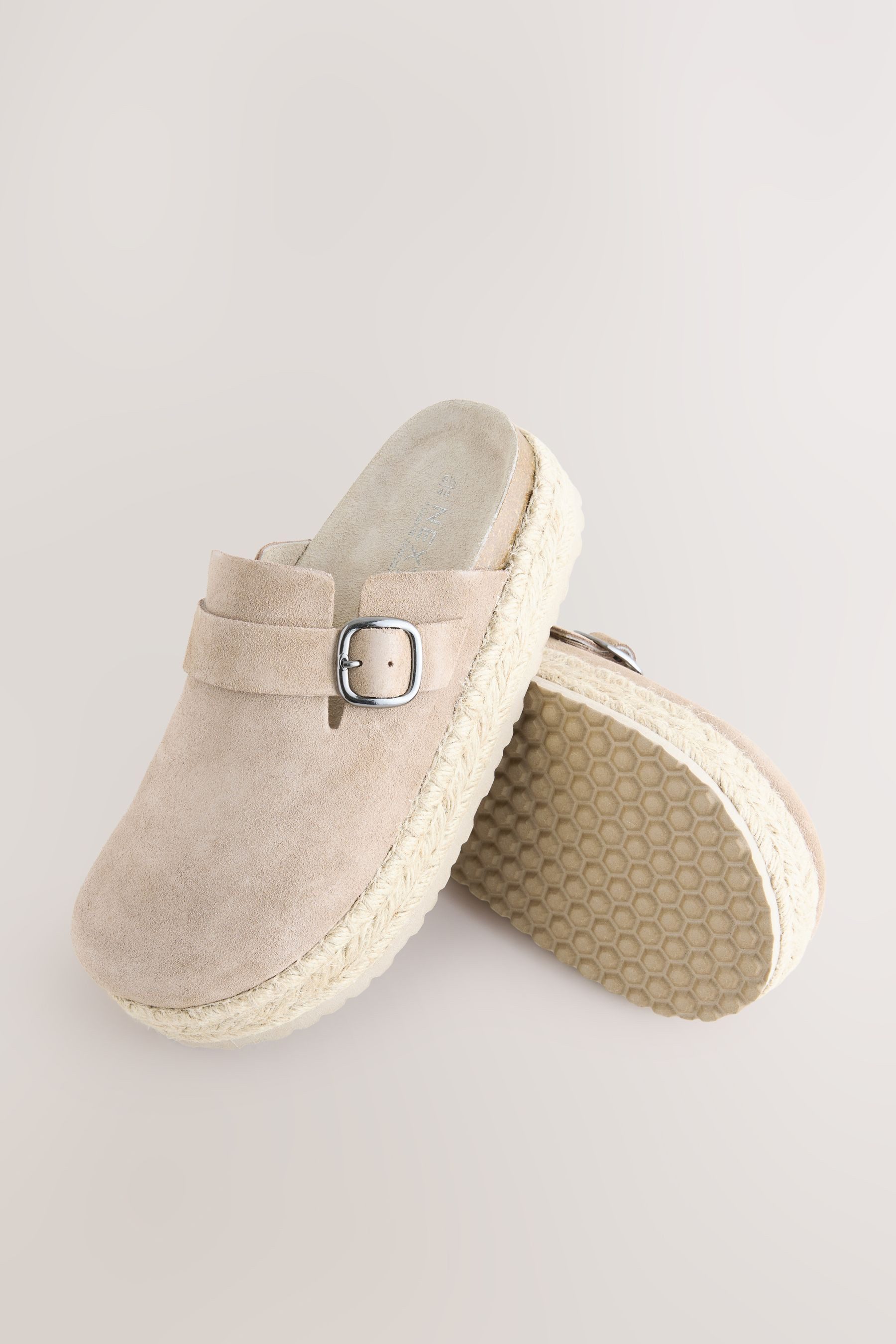 Next Forever Comfort® Leder-Espadrille-Clogs Clog (1-tlg) günstig online kaufen