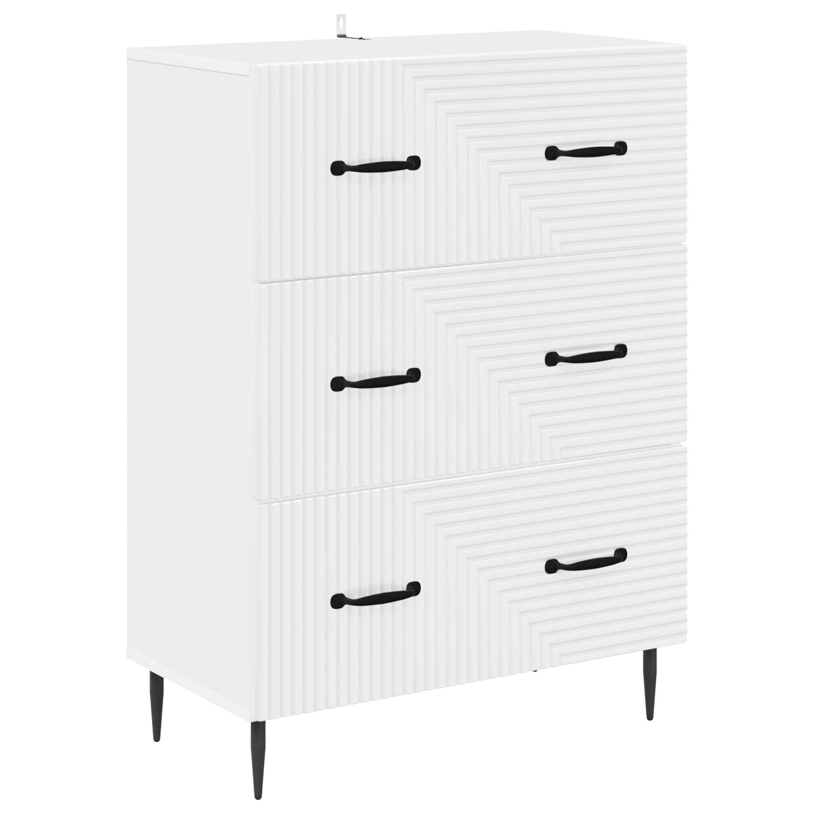 vidaXL Schranksystem Schubladenschrank Weiß 66 x 34,5 x 89,5 cm Holzwerkstoff (1-St)