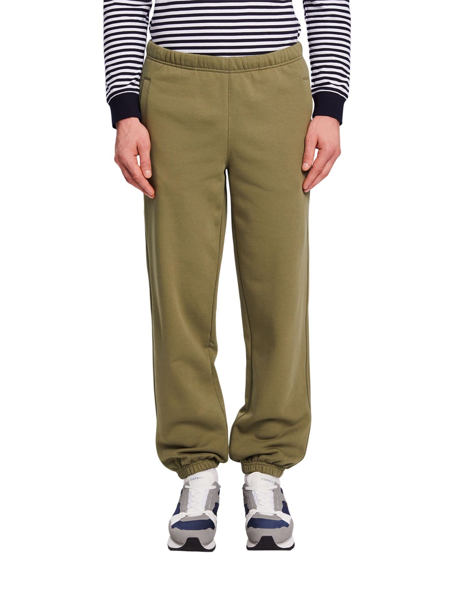 OLIVE Logo-Sweatpants Esprit Jogginghose Baumwollfleece aus