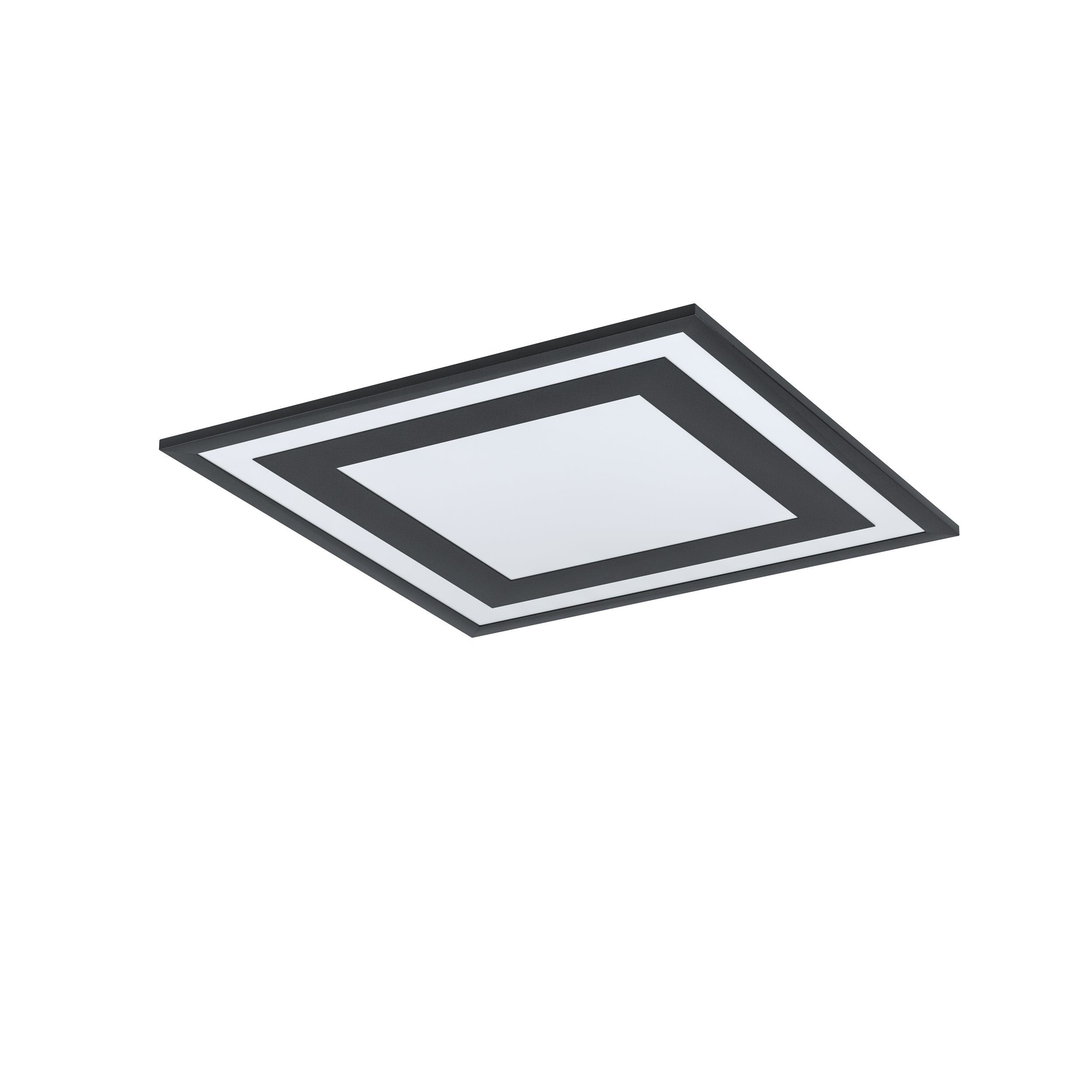 EGLO LED Deckenleuchte Savatarila, Leuchtmittel inklusive, Deckenlampe, Flurlampe Decke in Schwarz, Weiß, L45 cm