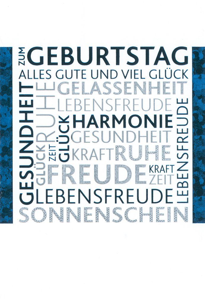 BSB Grußkarten Geburtstag - Glückwunschkarte im Format 11,5 x 17 cm mit Briefumschlag