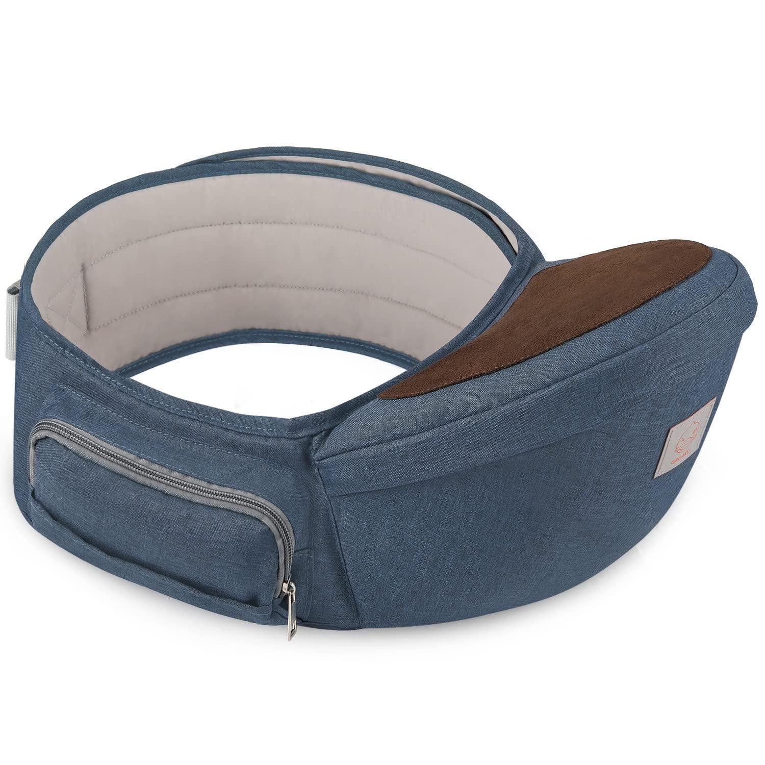 LuxusKollektion Babytrage Hüftsitz Baby Hocker 4 Positionen 0 36 Monate 2-Denim Blau-polyester