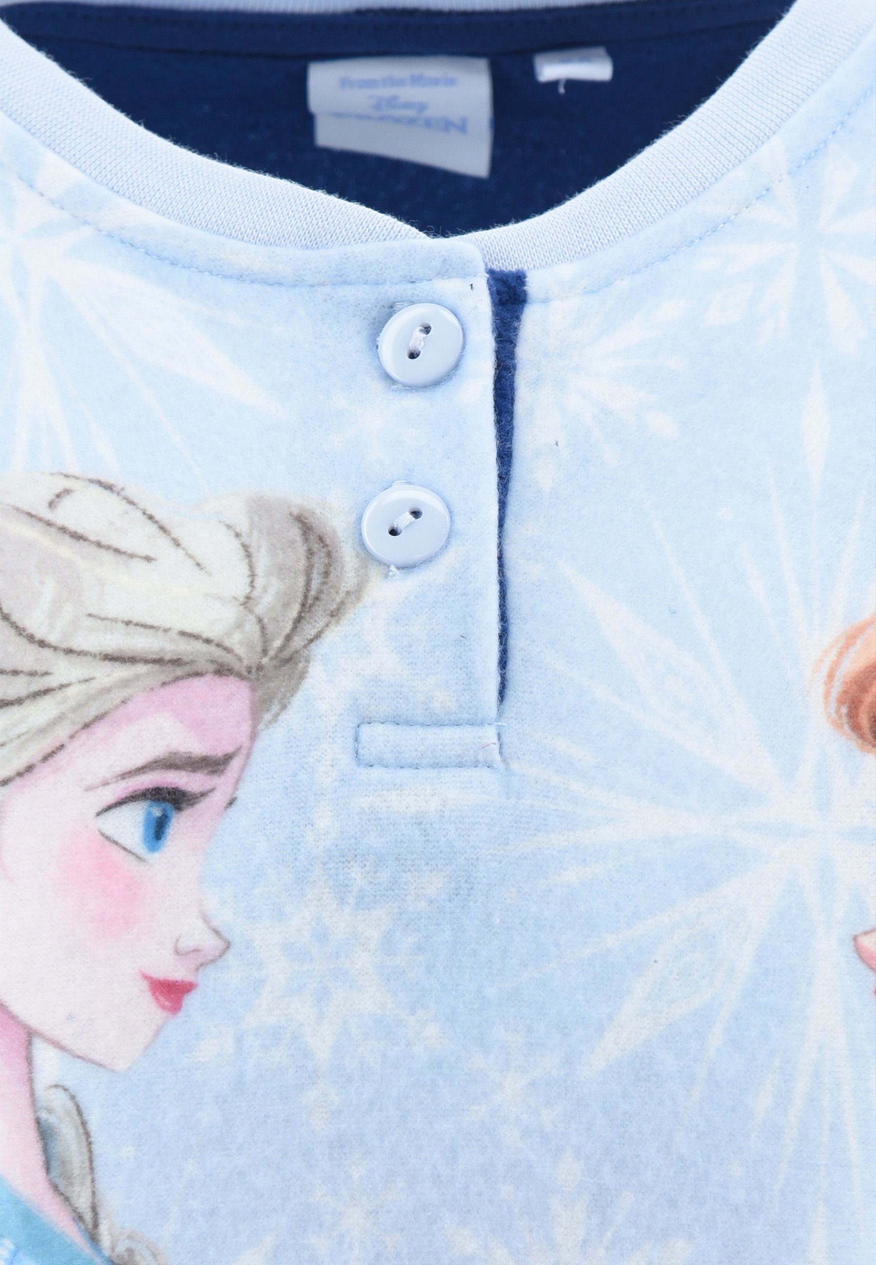 Dunkel-Blau Kinder Schlafanzug Disney tlg) + Elsa Shirt und Eiskönigin Kinder Pyjama Mädchen (2 Frozen Schlaf-Hose Die Langarm Schlafanzug Anna
