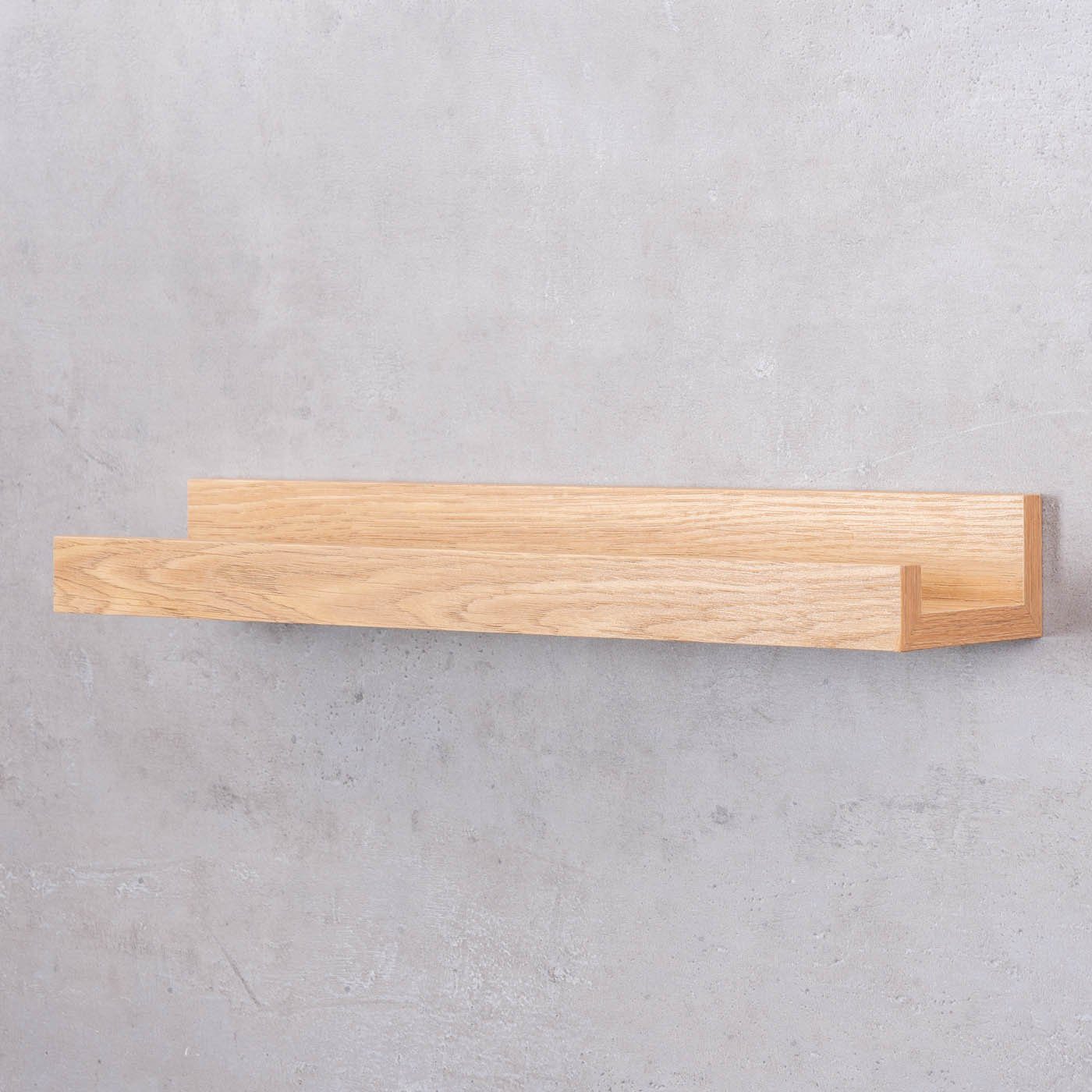 Levandeo® Bilderleiste, Bilderleiste Eiche Braun L40cm MDF Holz Wandregal S günstig online kaufen