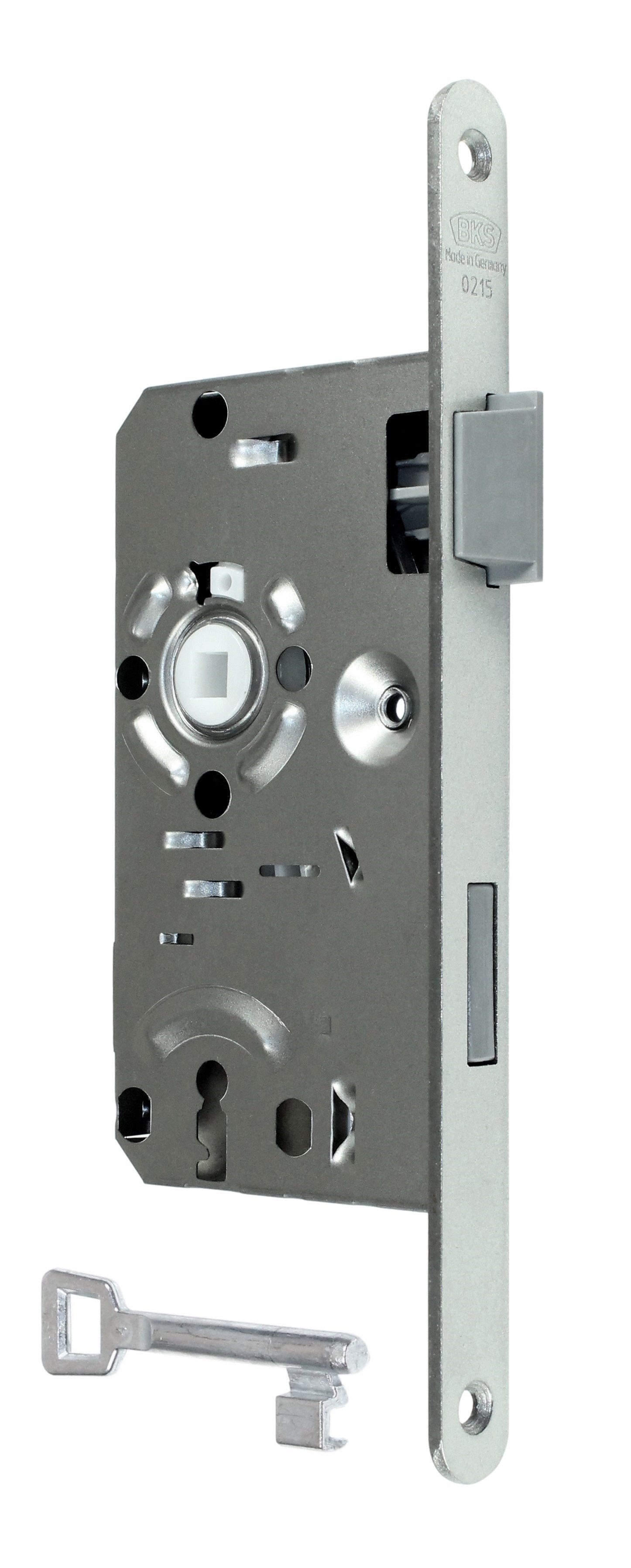 BKS Einsteckschloss Buntbartschloss, DIN Rechts, 55/72/8, Stulp: abgerundet, 18 x 235mm, Dornmaß 55 mm, Buntbartschloss