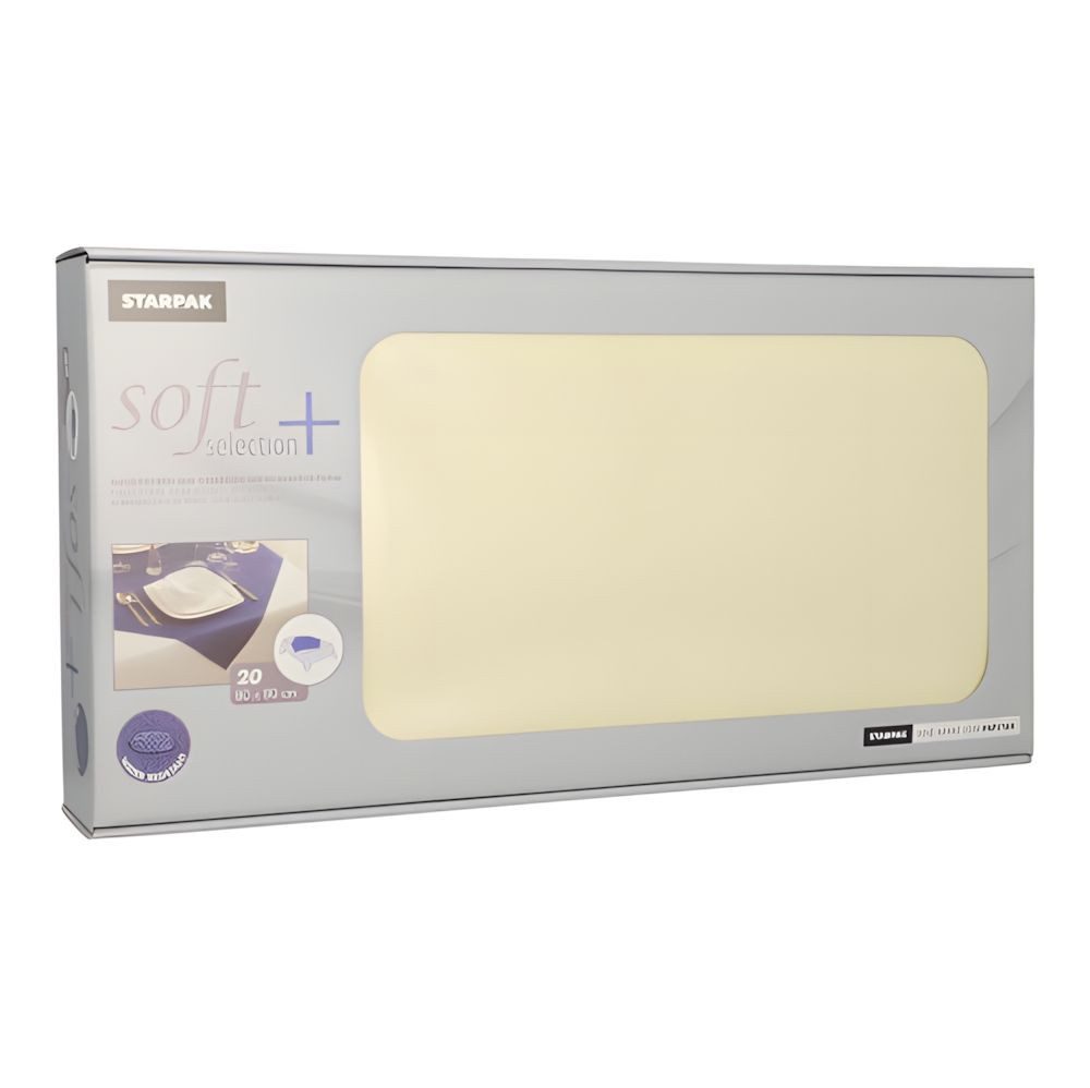 PAPSTAR Mitteldecke 20 x stoffähnlich Vlies soft selection plus 80 x 80 cm champagner