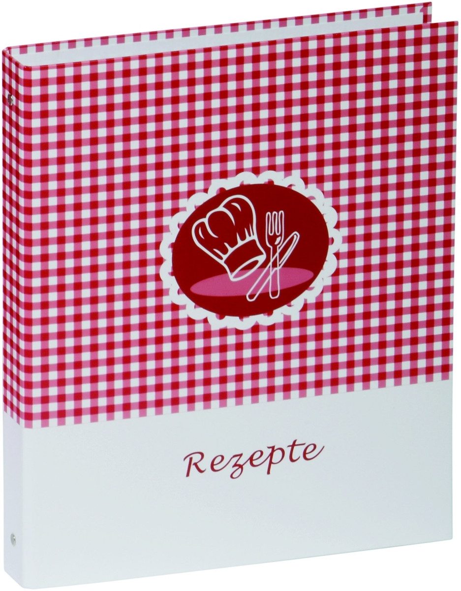 PAGNA Präsentationsordner Rezept-Ringbuch A4 20mm 4 Ringe Kochmütze inkl. Register