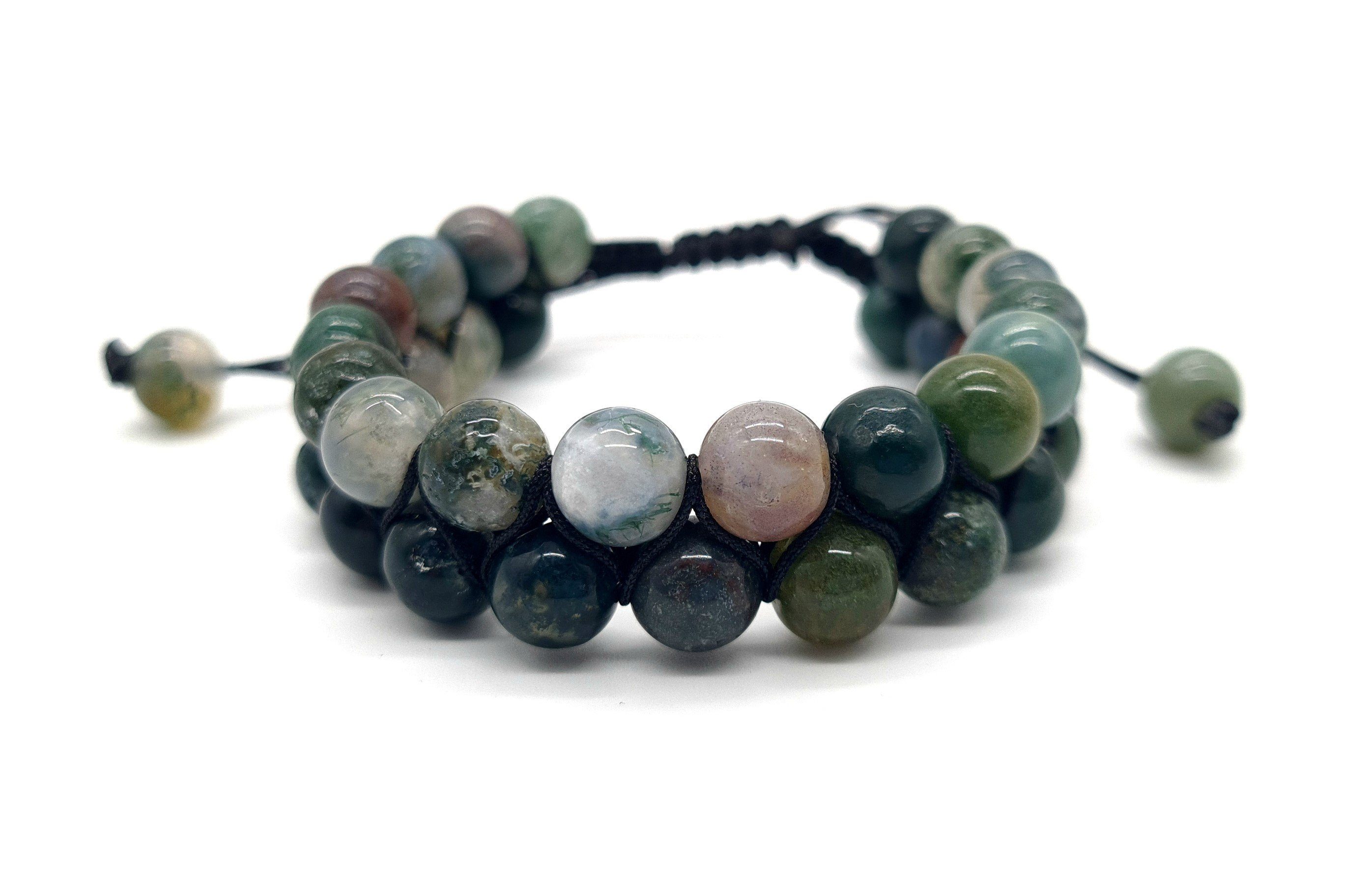 Armband Unisex Verstellbares Armband mit Achat Perlen