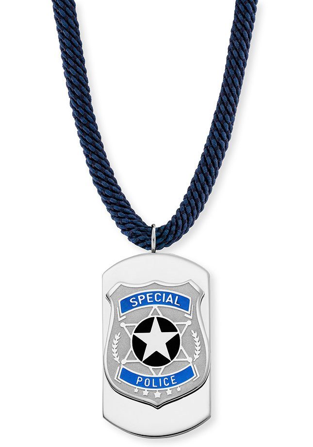 Herzengel Kette mit Anhänger Polizei, HEN-POLICE, mit Emaille